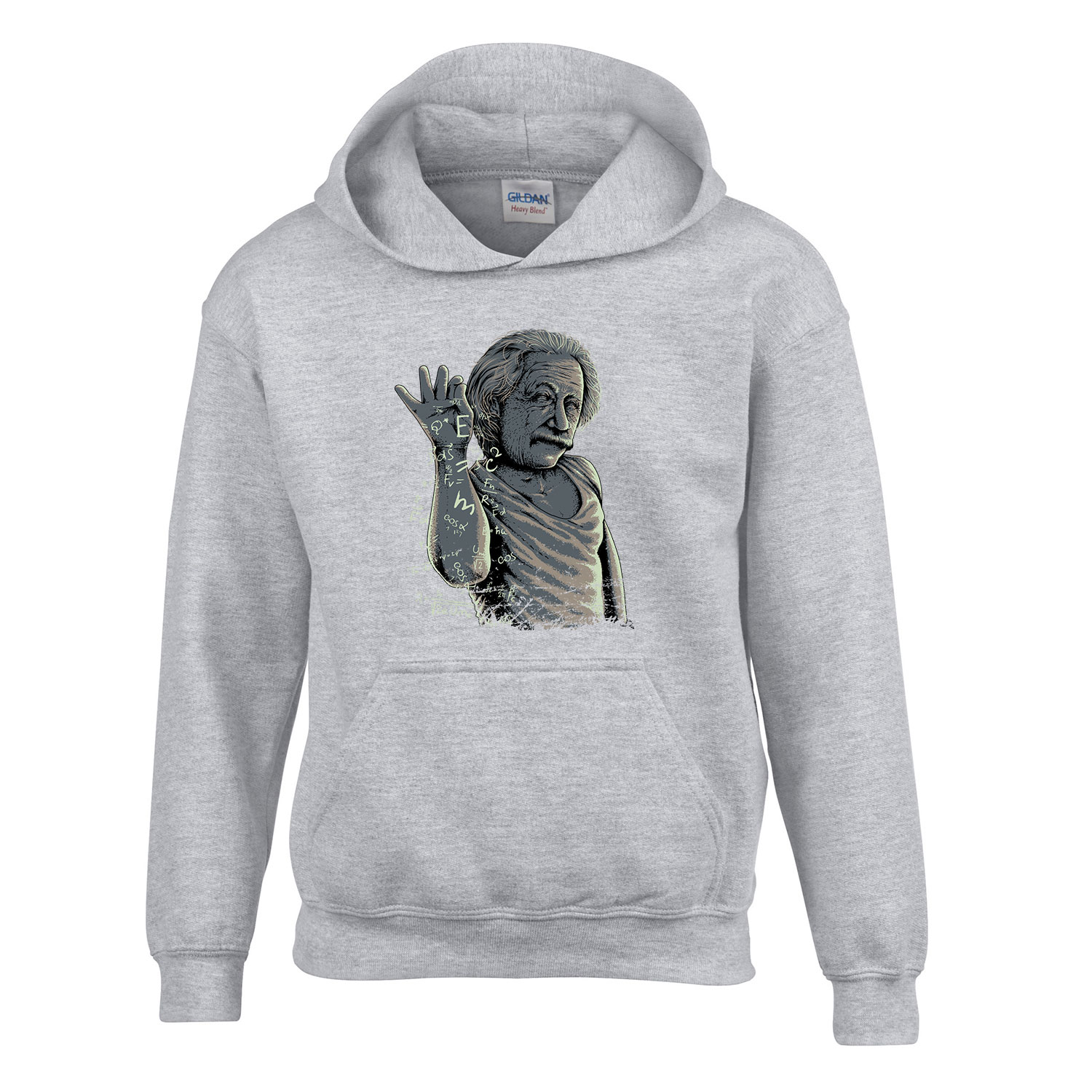 albert einstein Sportszürke Gyerek Kapucnis Pulóver