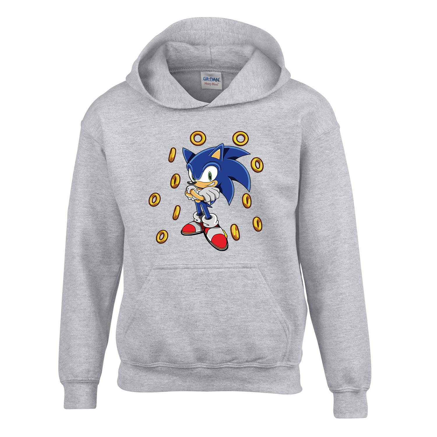 sonic a sündisznó Sportszürke Gyerek Kapucnis Pulóver