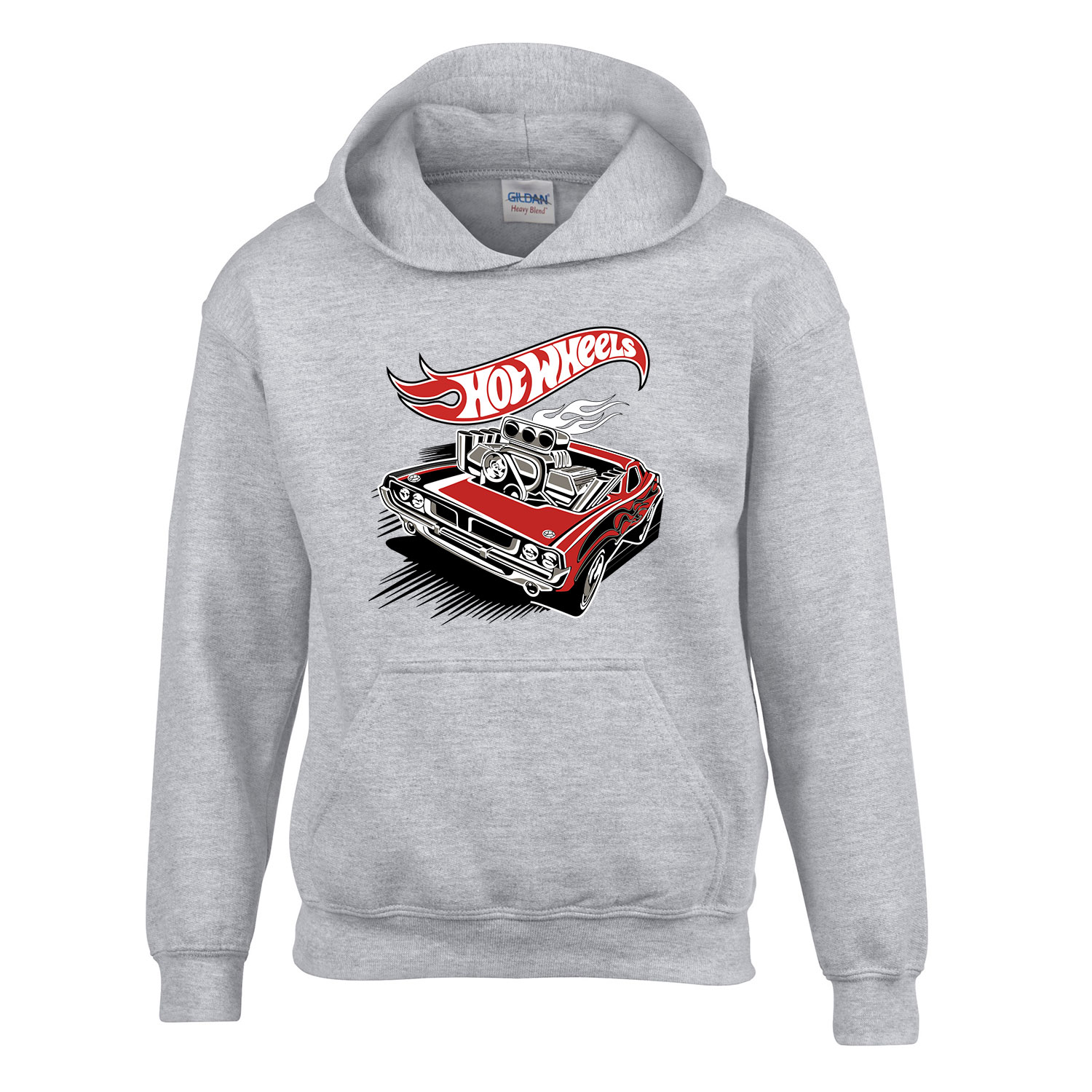 Hot Wheels Sportszürke Gyerek Kapucnis Pulóver