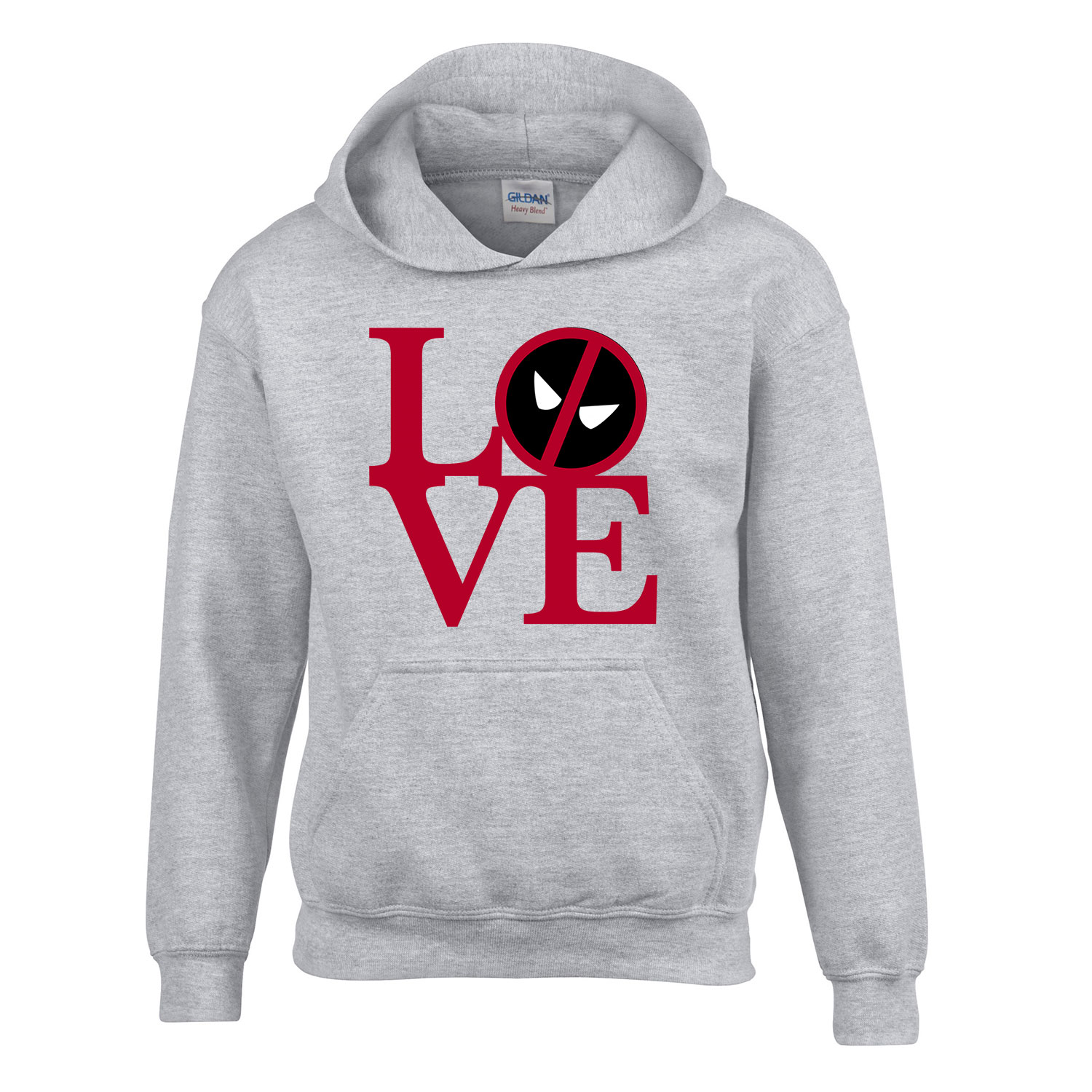 deadpool Sportszürke Gyerek Kapucnis Pulóver