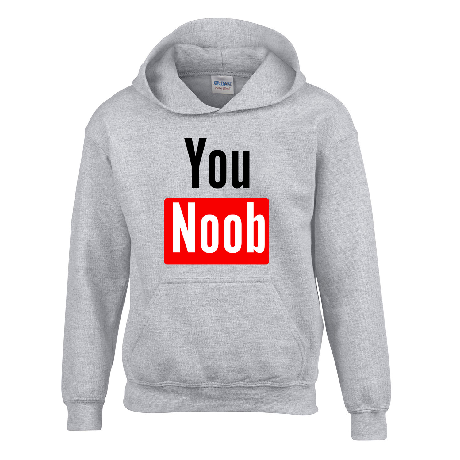 youtube you noob Sportszürke Gyerek Kapucnis Pulóver