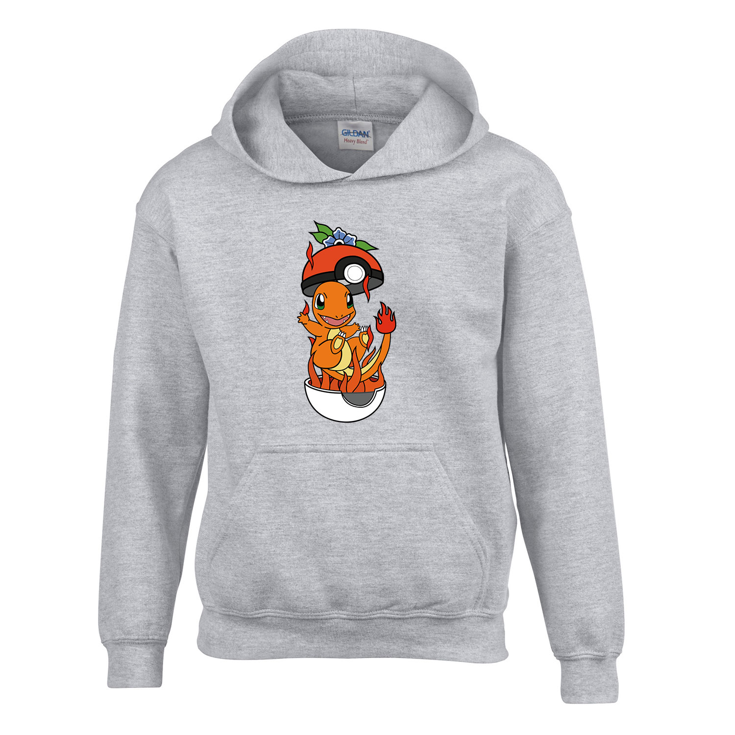 pokemon charmander Sportszürke Gyerek Kapucnis Pulóver