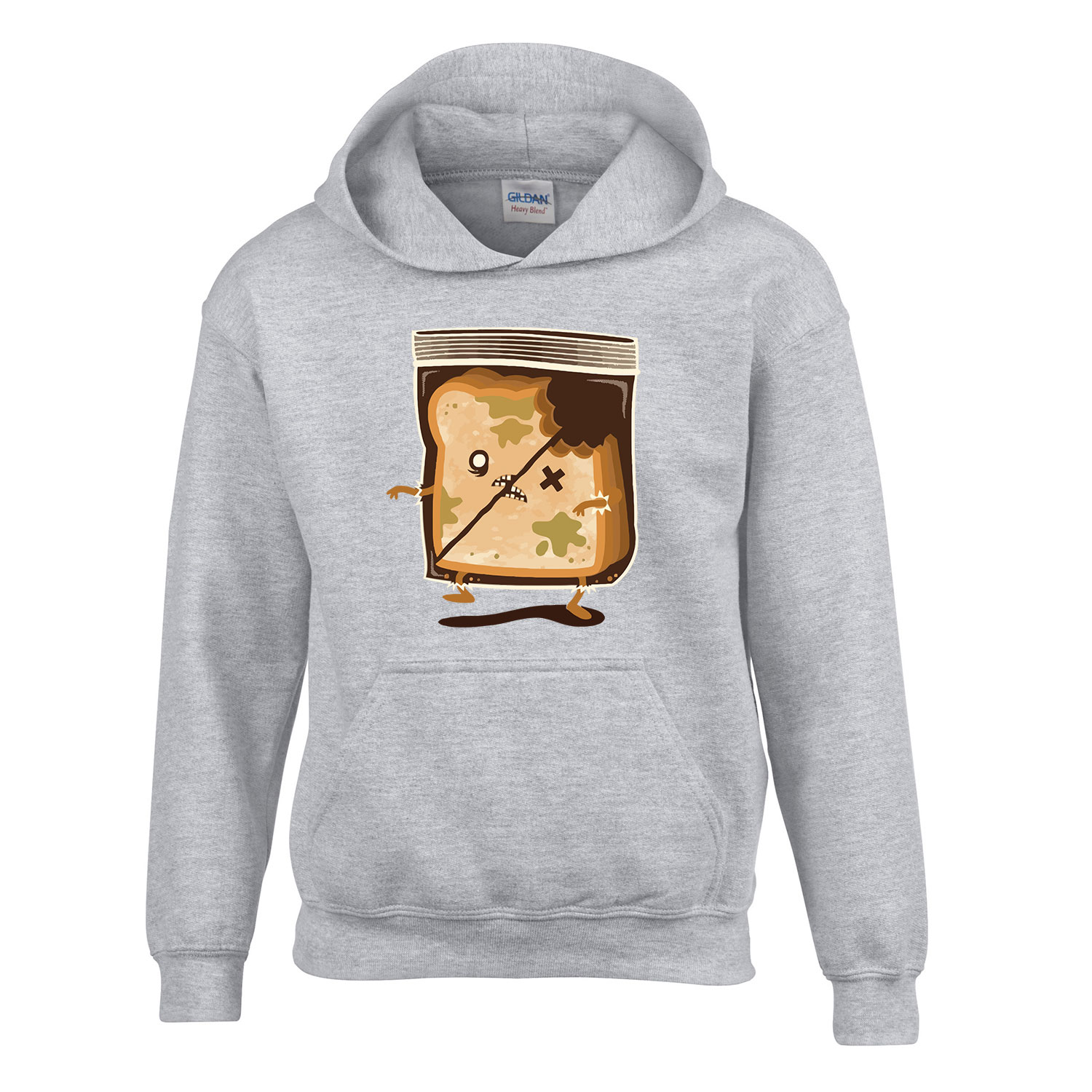 walking bread kenyér zombi humor Sportszürke Gyerek Kapucnis Pulóver