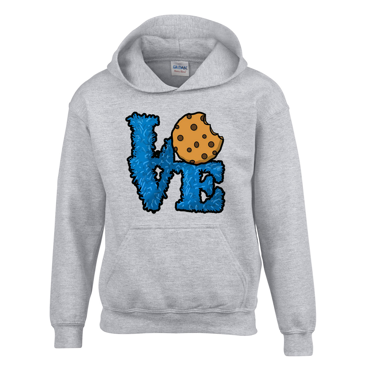 sütiszörny cookie love Sportszürke Gyerek Kapucnis Pulóver