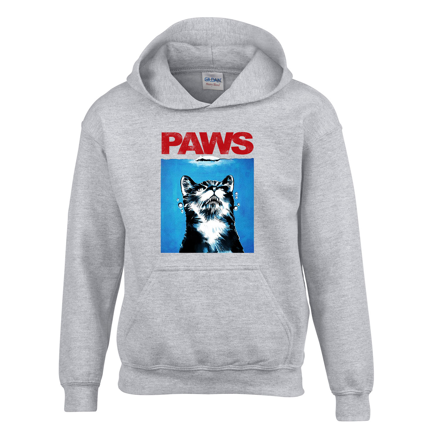 paws macsa macskás cica Sportszürke Gyerek Kapucnis Pulóver