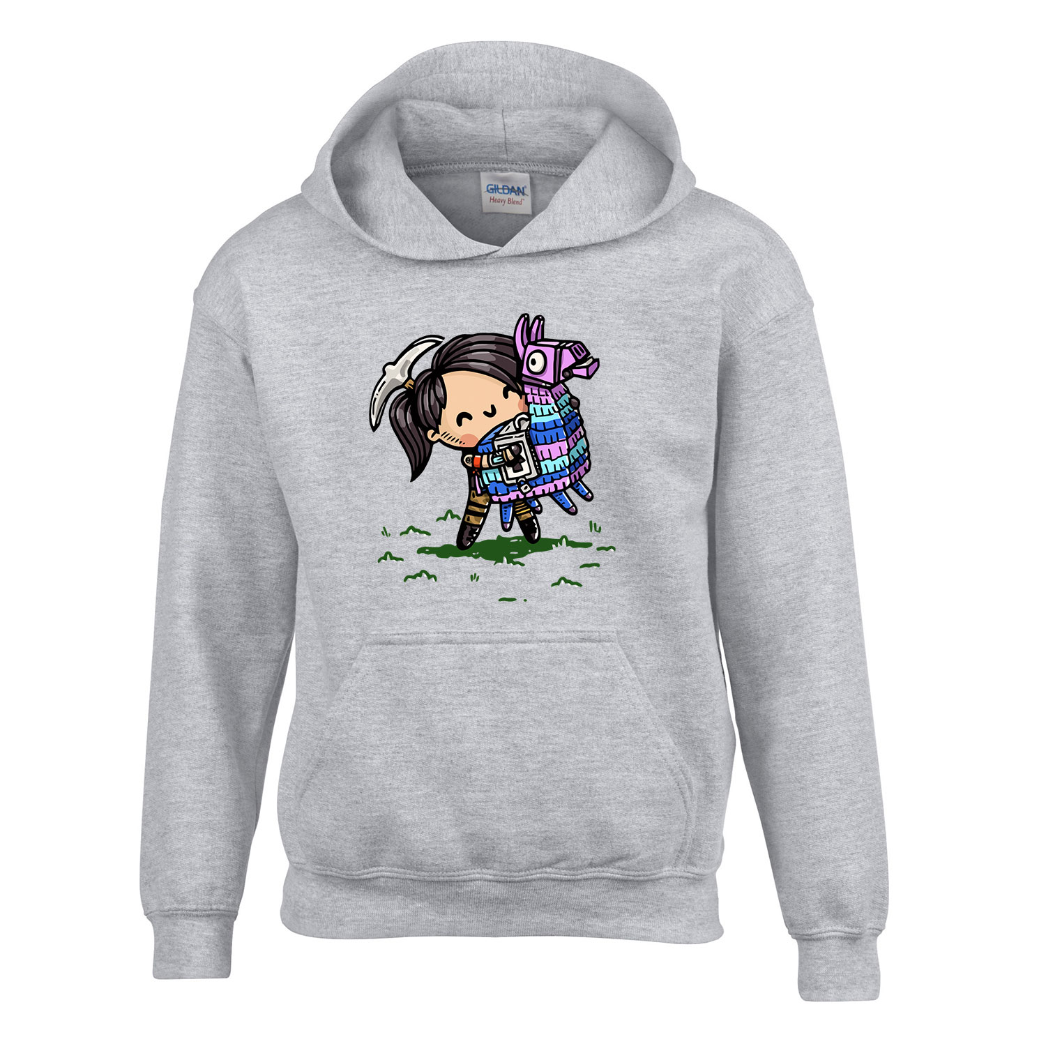 loom láma fortnite Sportszürke Gyerek Kapucnis Pulóver