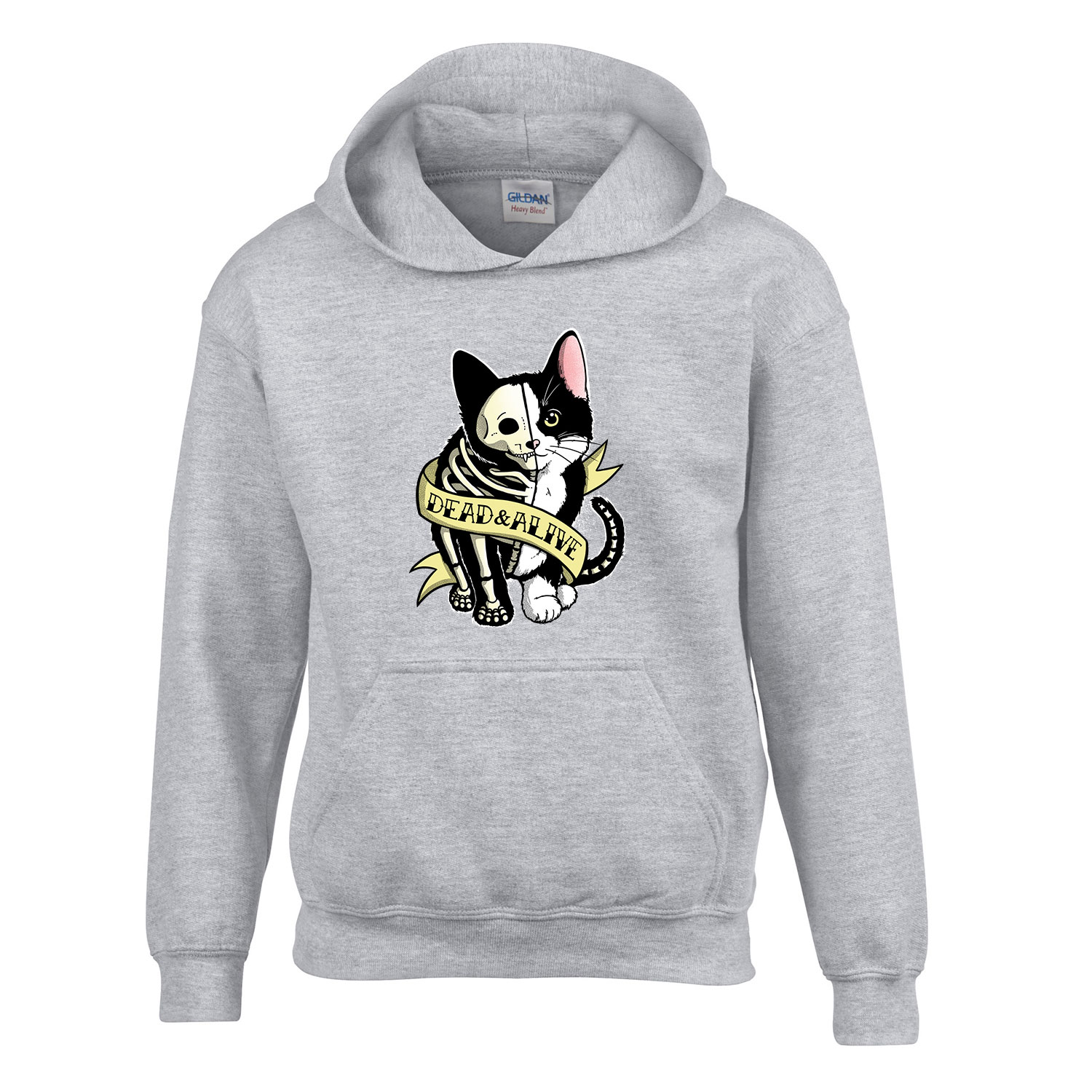 schrödinger macskája Sportszürke Gyerek Kapucnis Pulóver