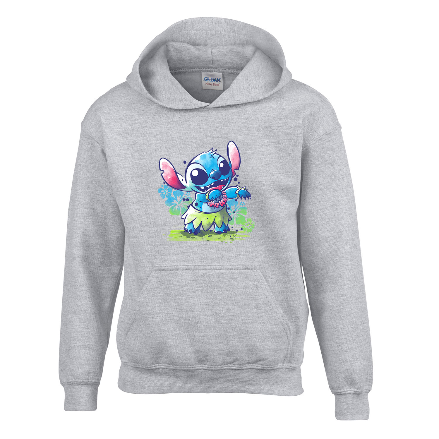 stitch Sportszürke Gyerek Kapucnis Pulóver