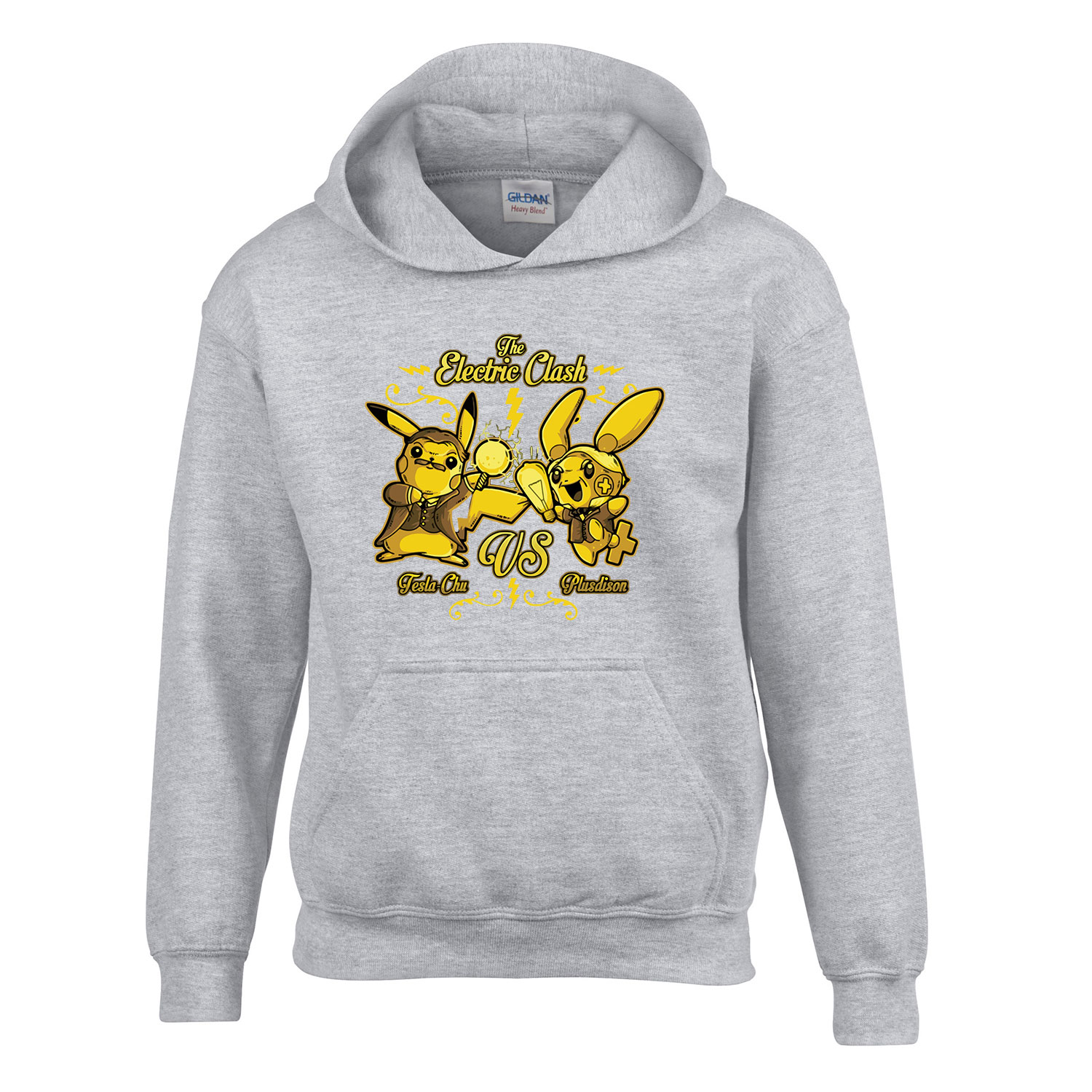 pikachu Sportszürke Gyerek Kapucnis Pulóver