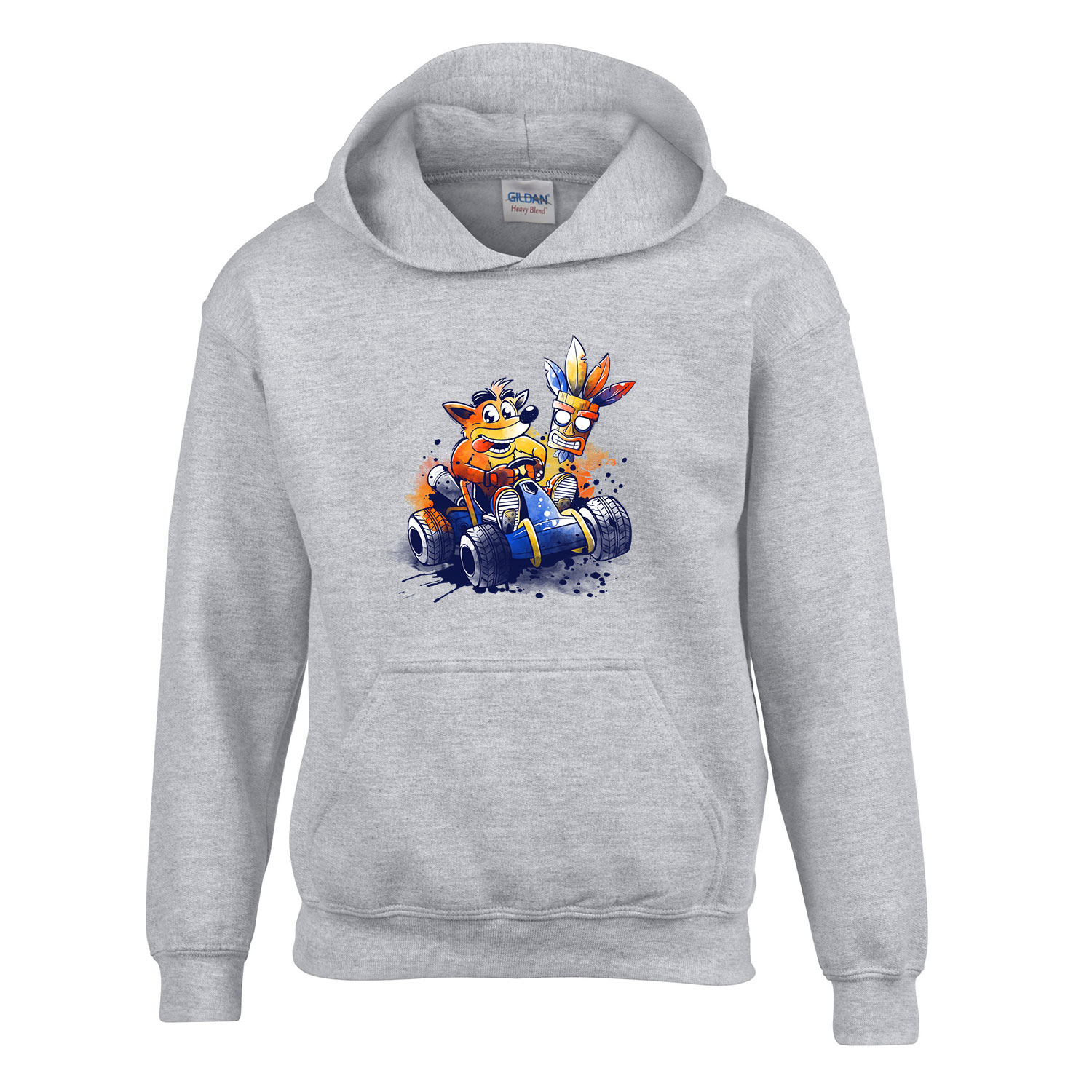 crash bandicoot Sportszürke Gyerek Kapucnis Pulóver