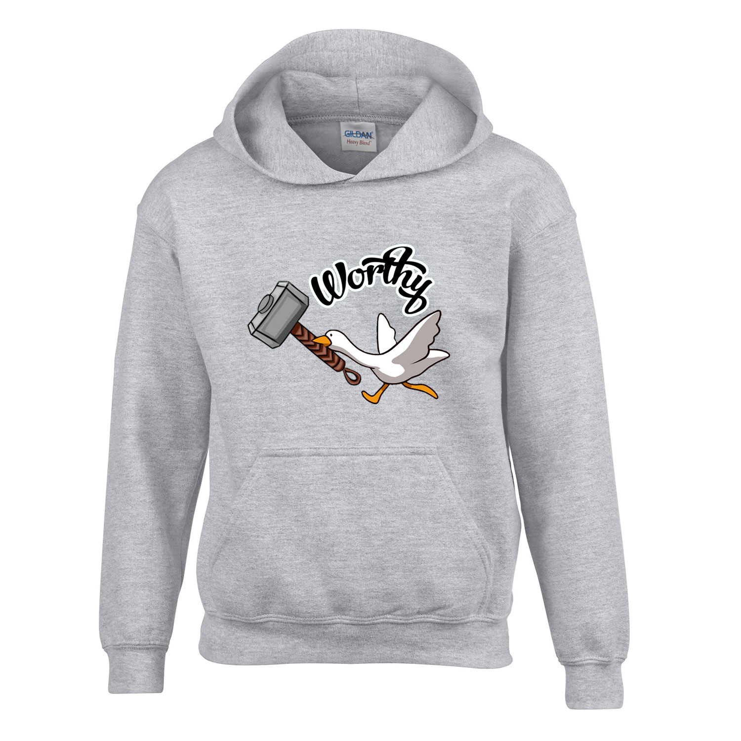 untilted goose game Sportszürke Gyerek Kapucnis Pulóver