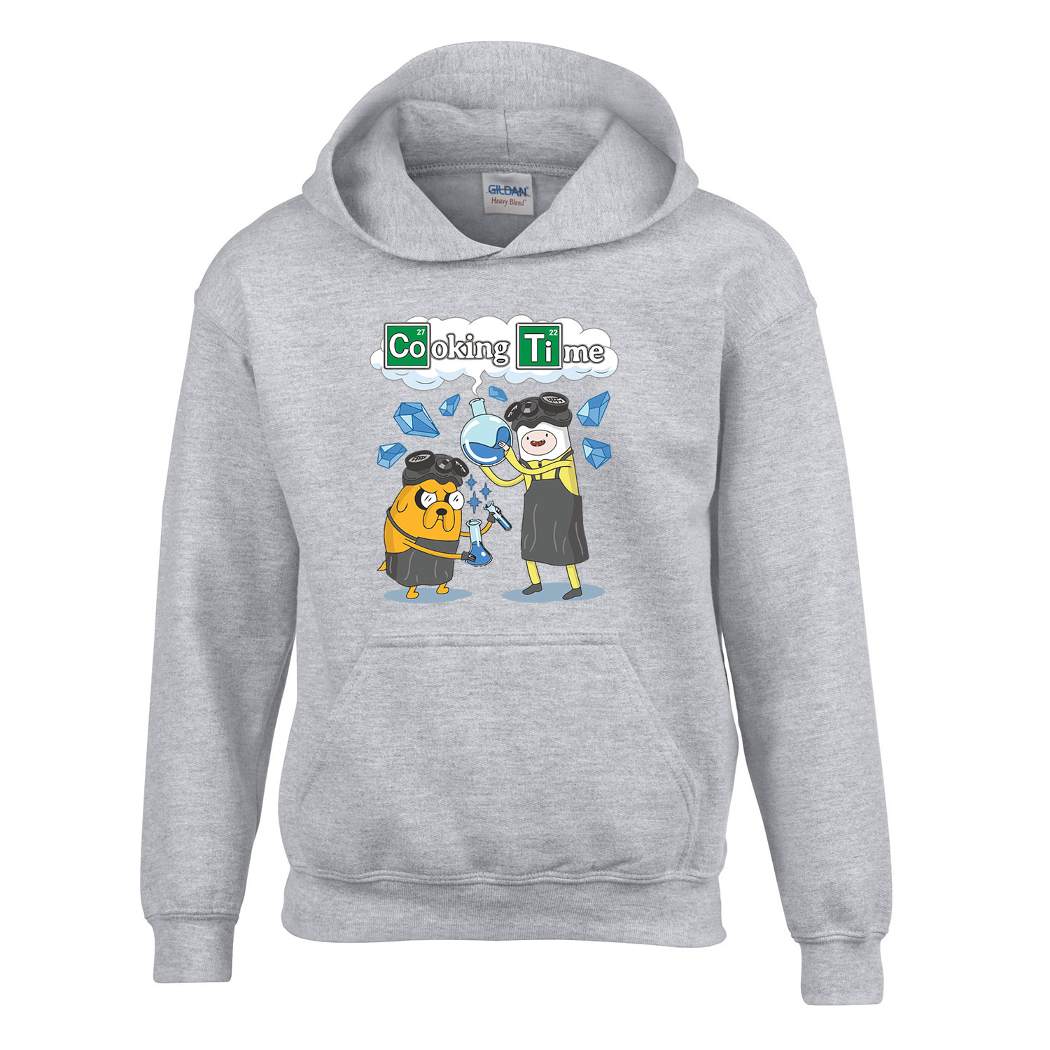 cooking time adventure time Sportszürke Gyerek Kapucnis Pulóver