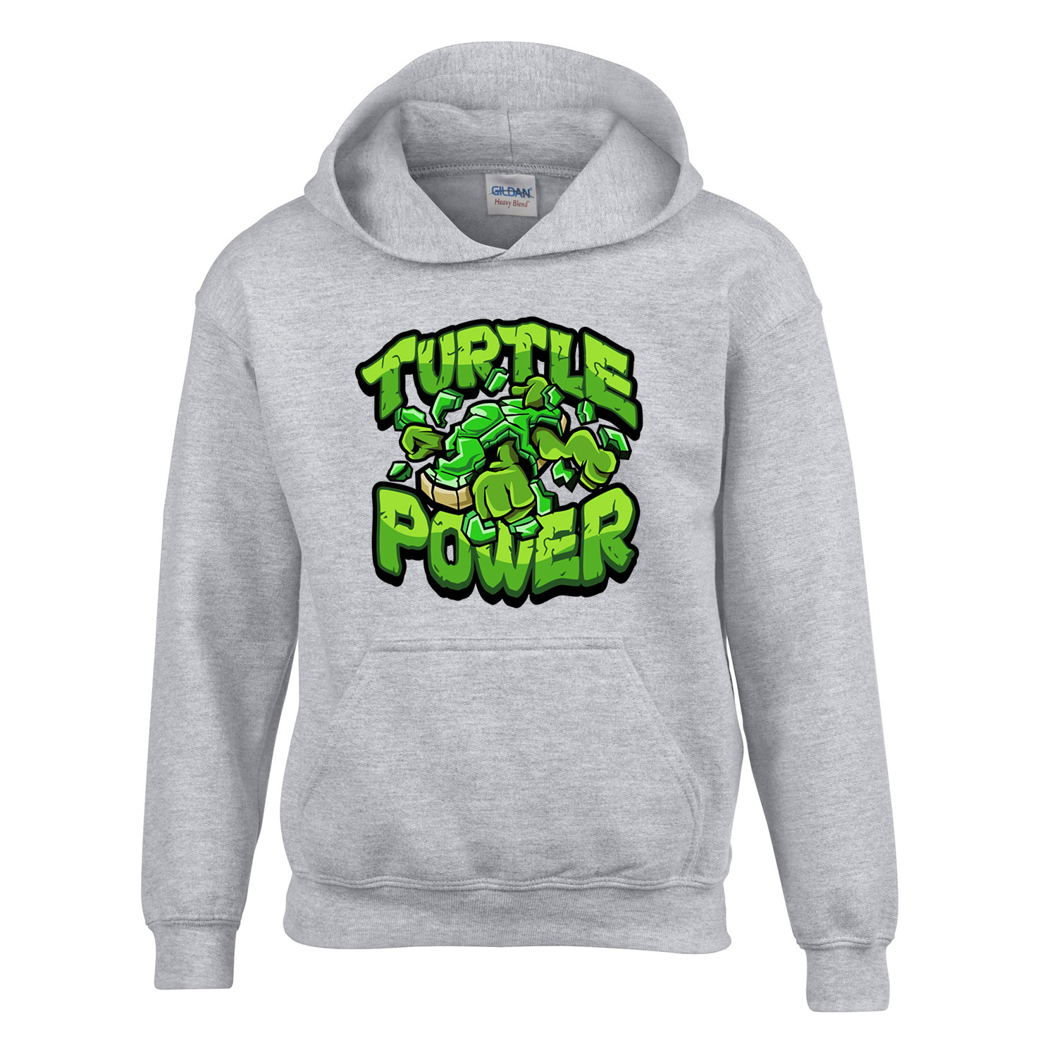 tini ninja teknőcök tmnt turtle power Sportszürke Gyerek Kapucnis Pulóver