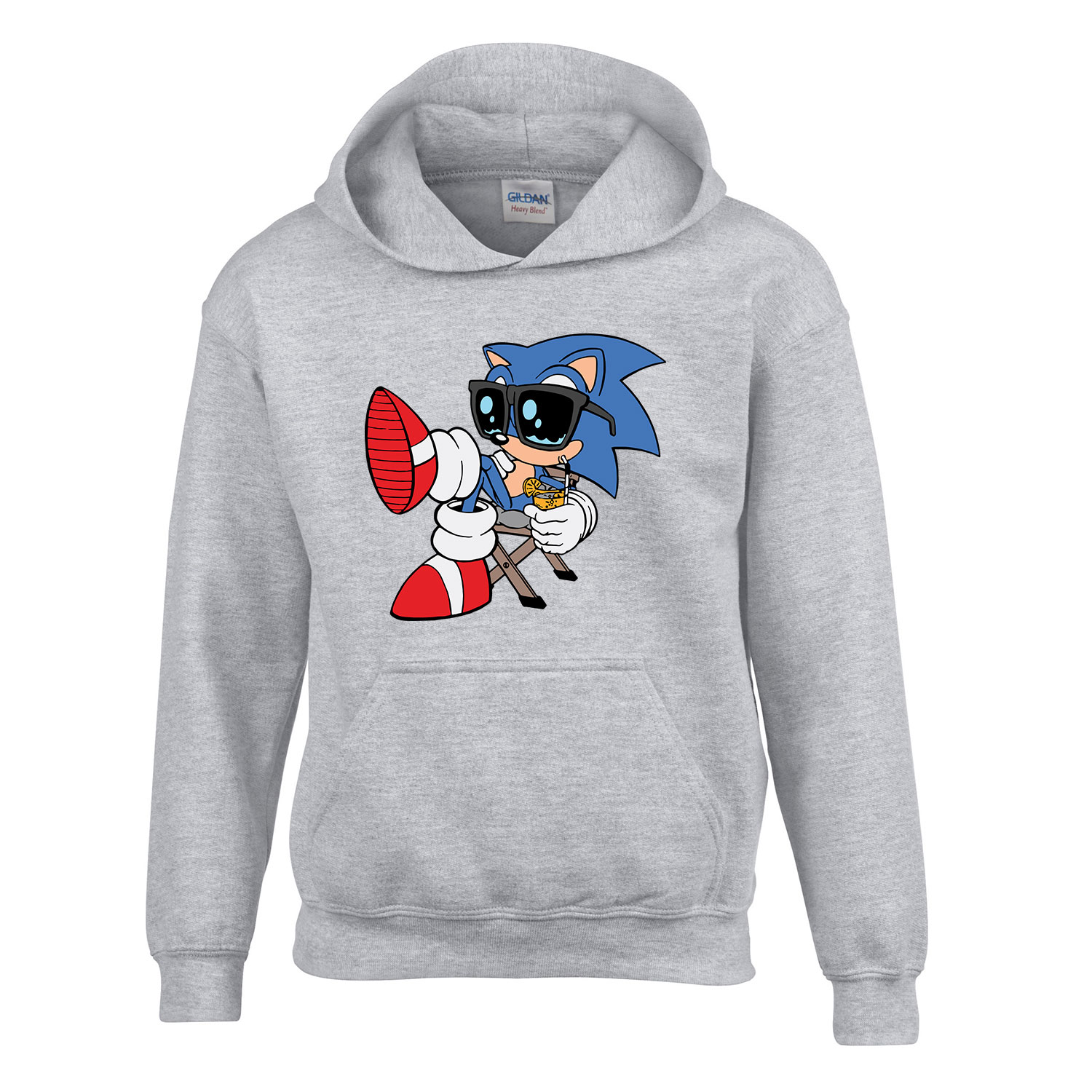sonic Sportszürke Gyerek Kapucnis Pulóver