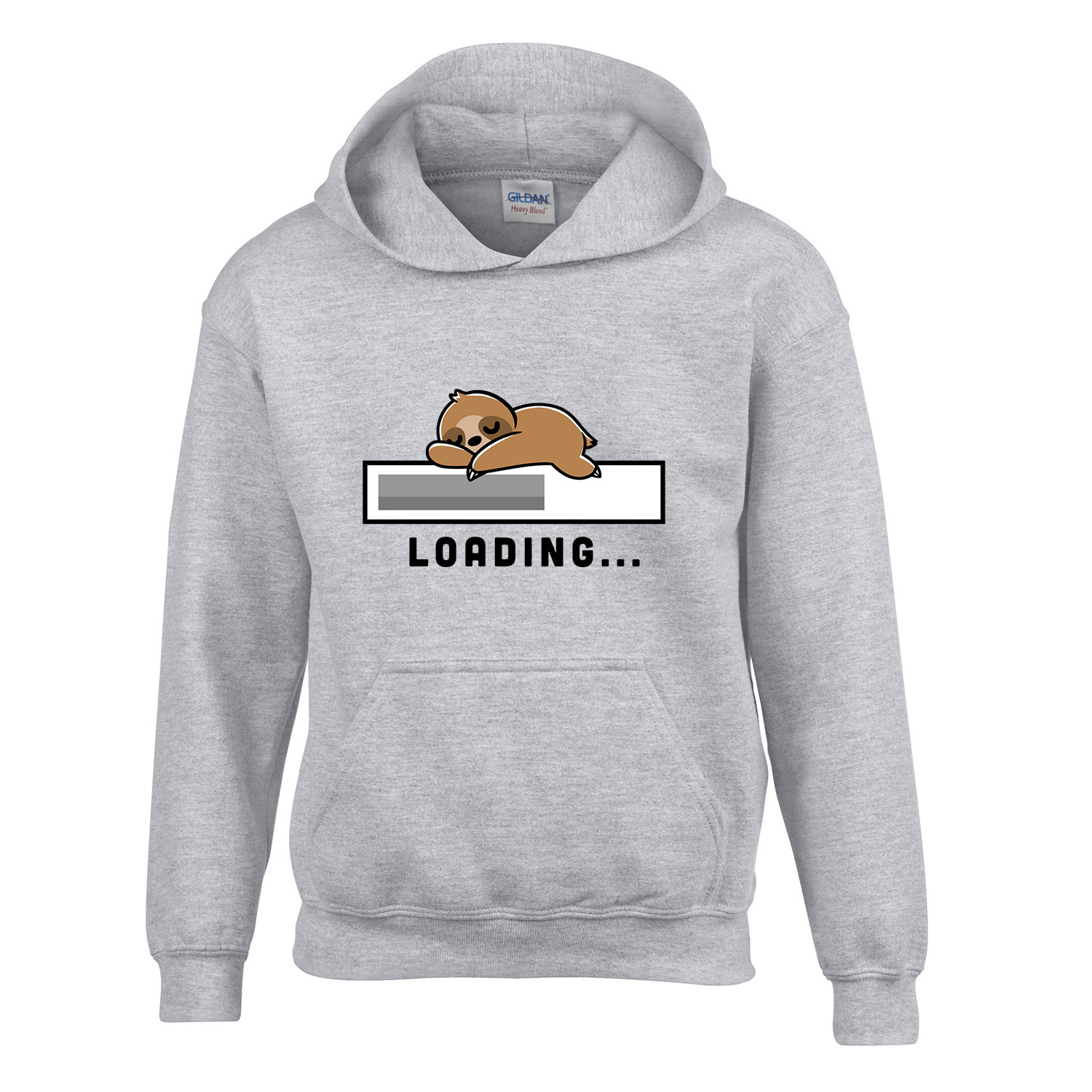 lusta lajhár loading Sportszürke Gyerek Kapucnis Pulóver