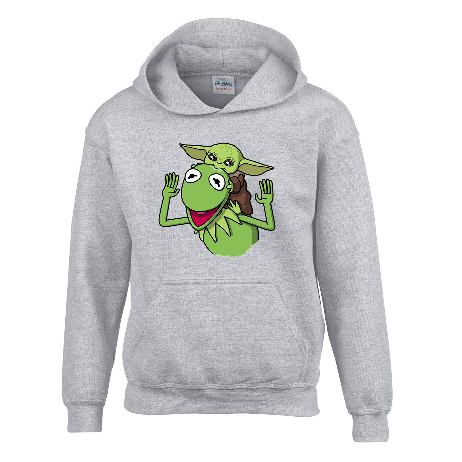 baba yoda baby yoda froggy breki béka Sportszürke Gyerek Kapucnis Pulóver