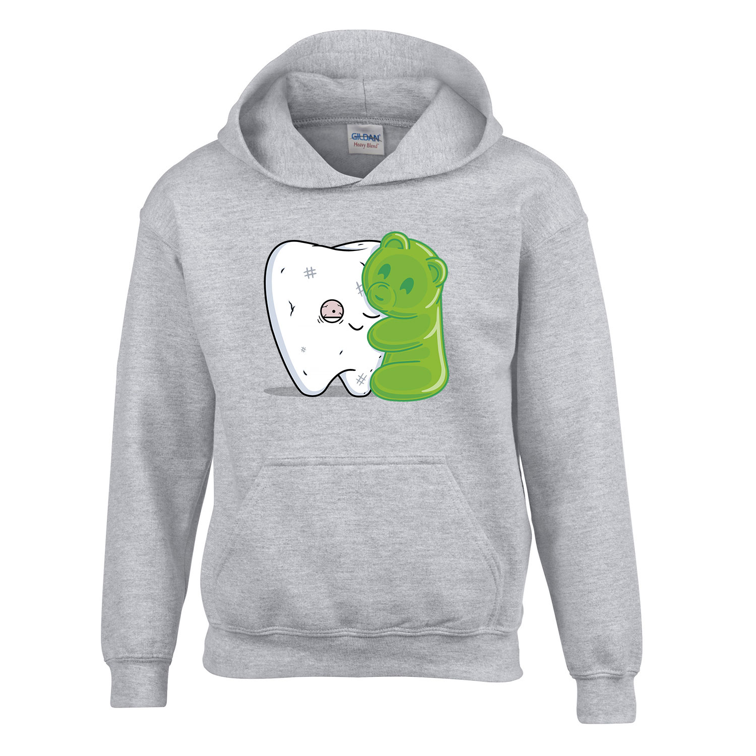 rossz fog humor gumimaci fogfájás Sportszürke Gyerek Kapucnis Pulóver