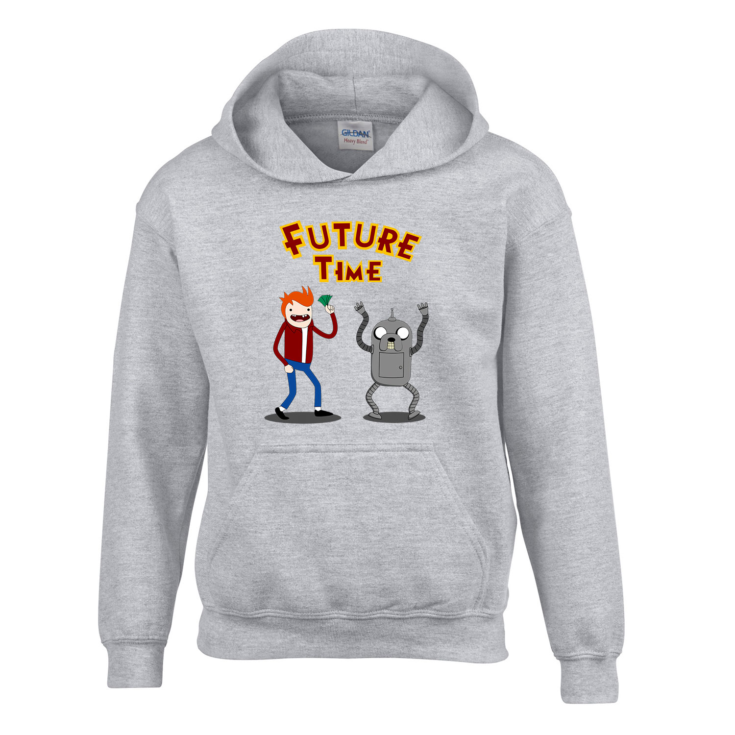 futurama adventure time Sportszürke Gyerek Kapucnis Pulóver