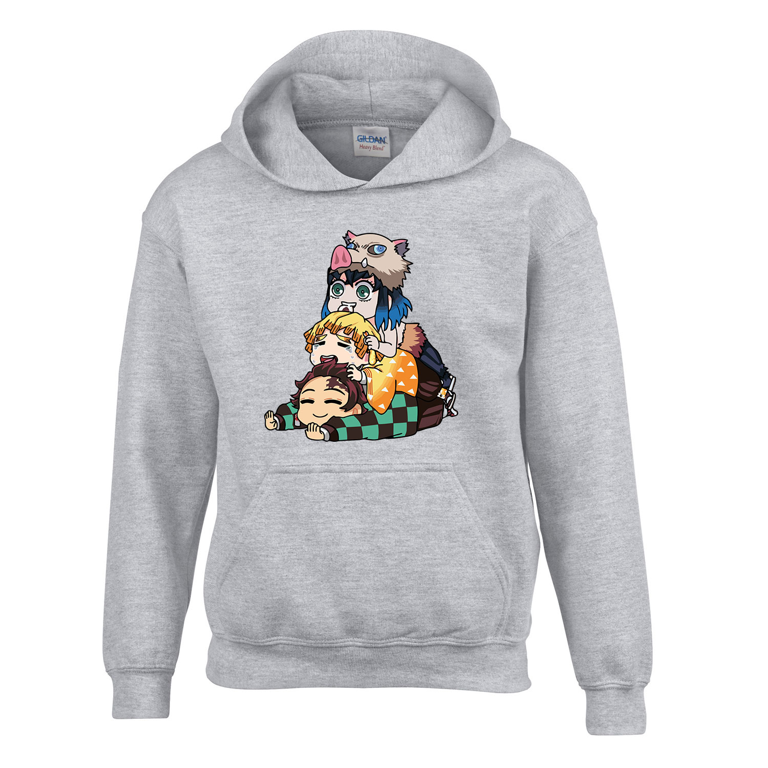 demon slayer Sportszürke Gyerek Kapucnis Pulóver