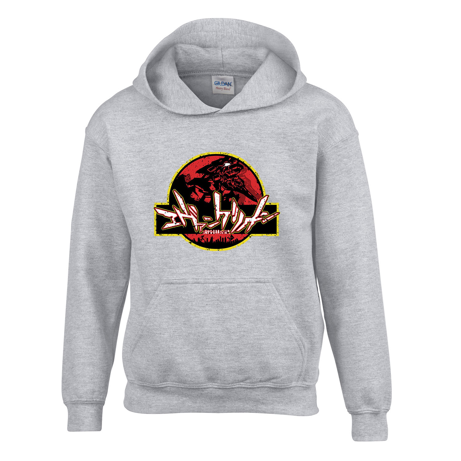 evangelion Sportszürke Gyerek Kapucnis Pulóver