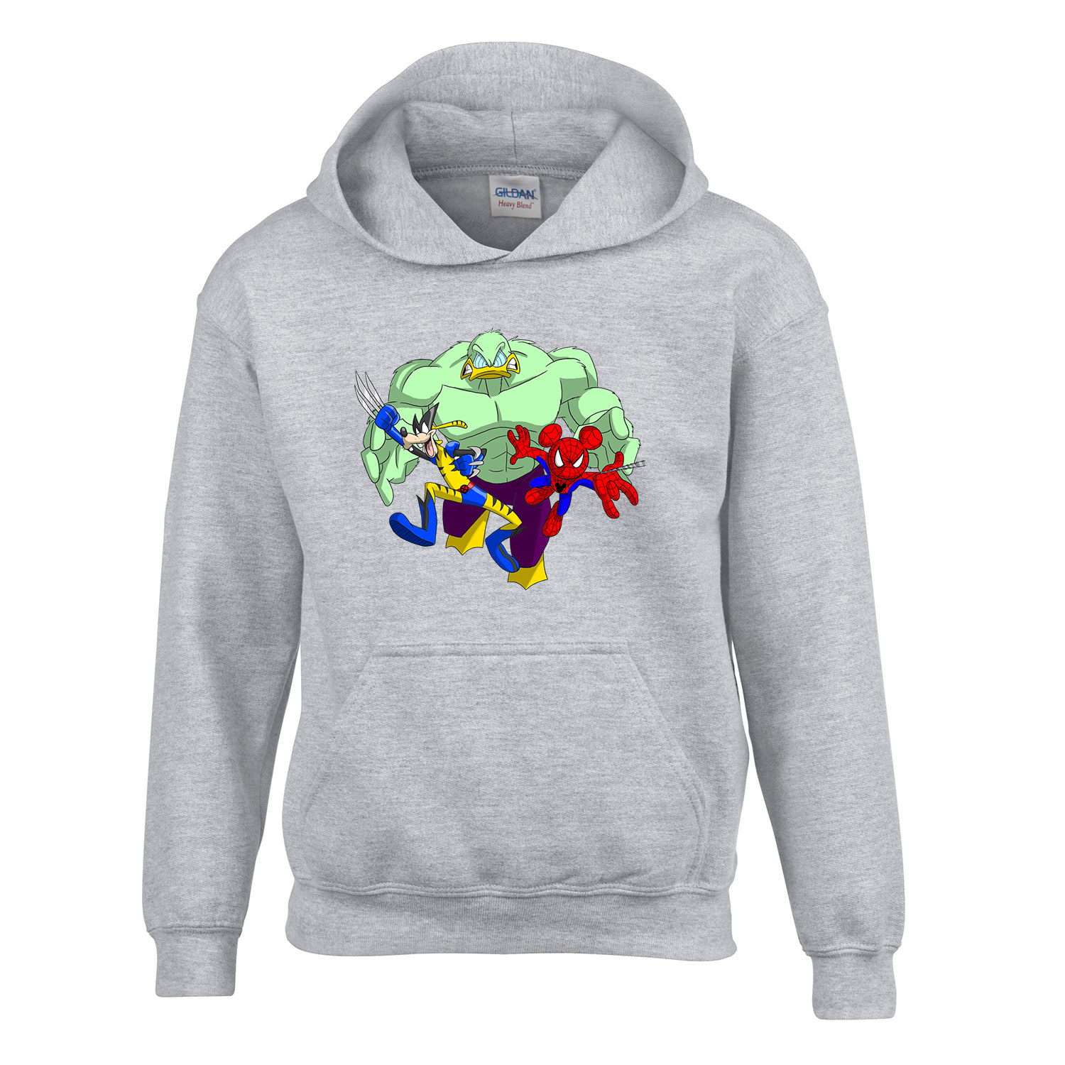 pluto mickey egér donald kacsa Sportszürke Gyerek Kapucnis Pulóver