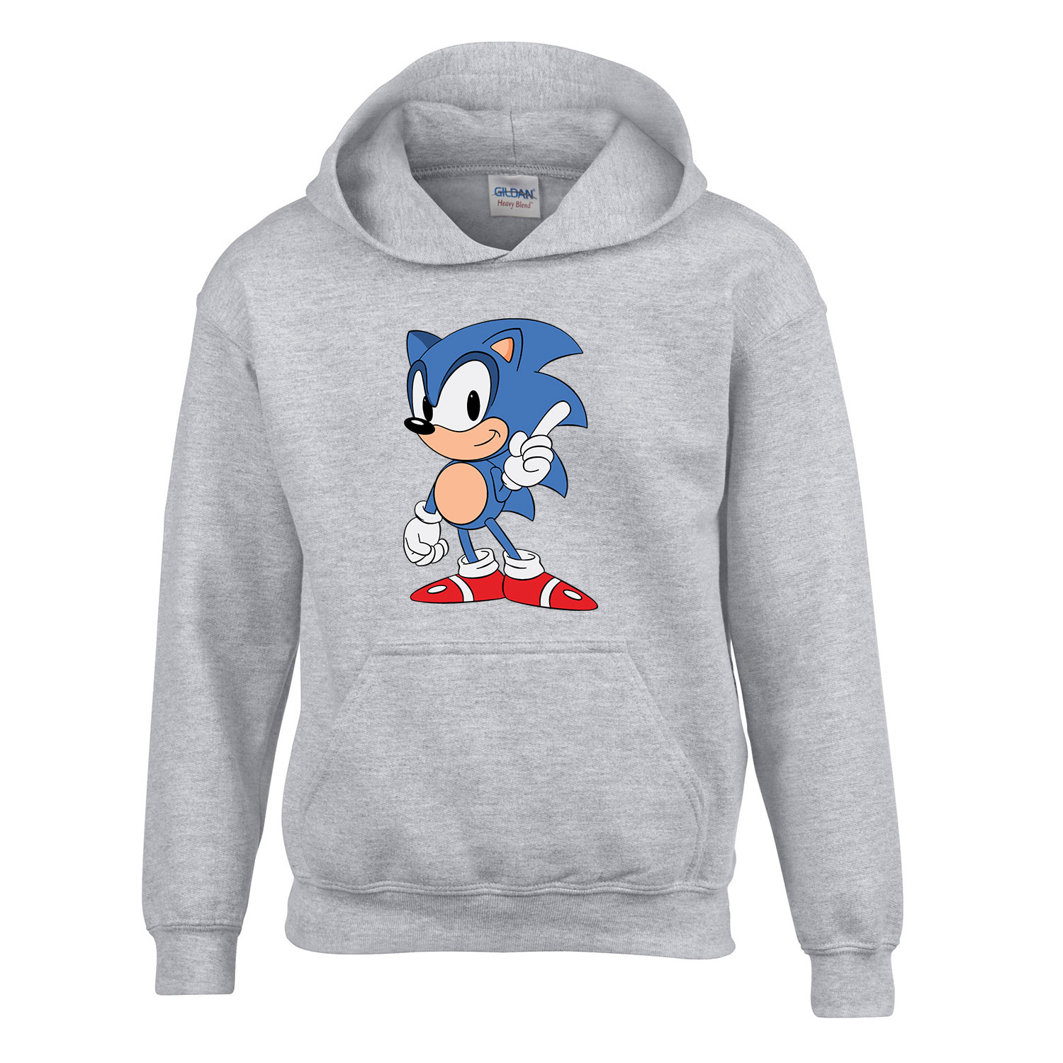 sonic Sportszürke Gyerek Kapucnis Pulóver