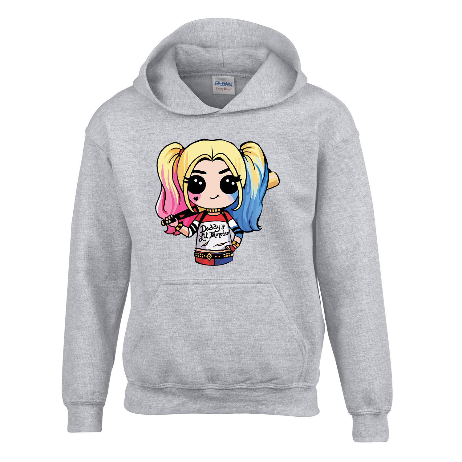 chibi harley quinn Sportszürke Gyerek Kapucnis Pulóver