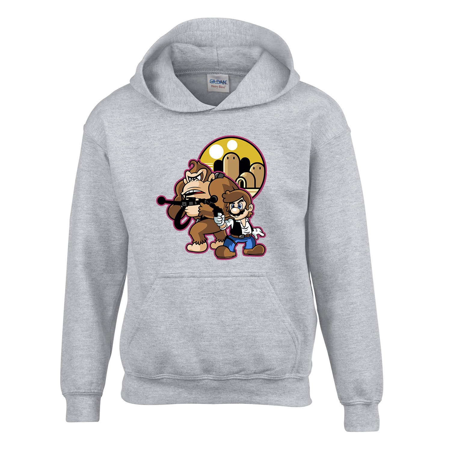 super mario donkey kong han solo Sportszürke Gyerek Kapucnis Pulóver