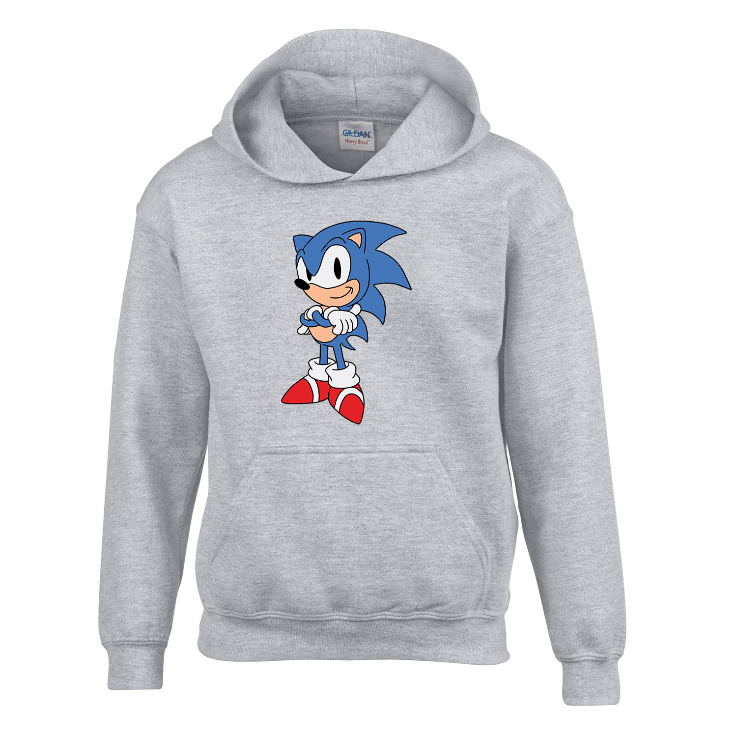 sonic Sportszürke Gyerek Kapucnis Pulóver