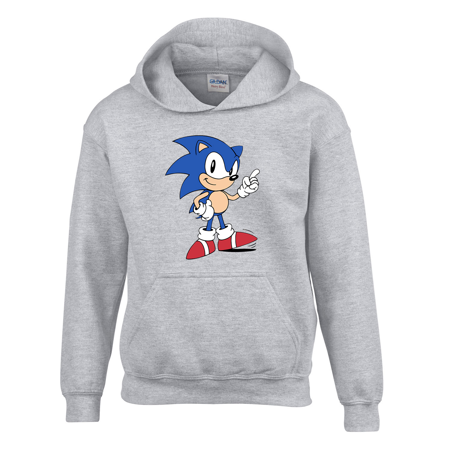 sonic Sportszürke Gyerek Kapucnis Pulóver