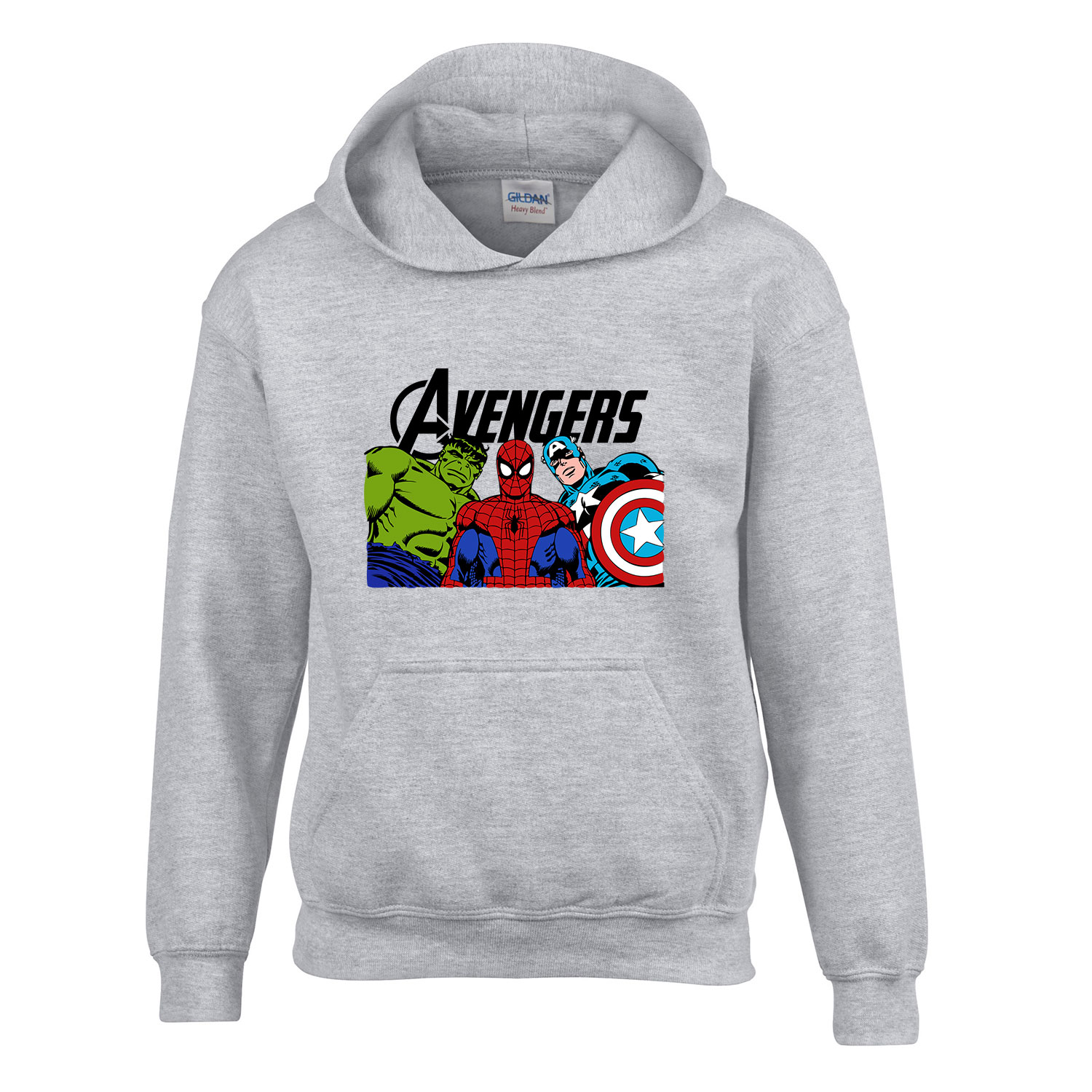 avengers bosszúállók hulk pókember amerika kapitány Sportszürke Gyerek Kapucnis Pulóver