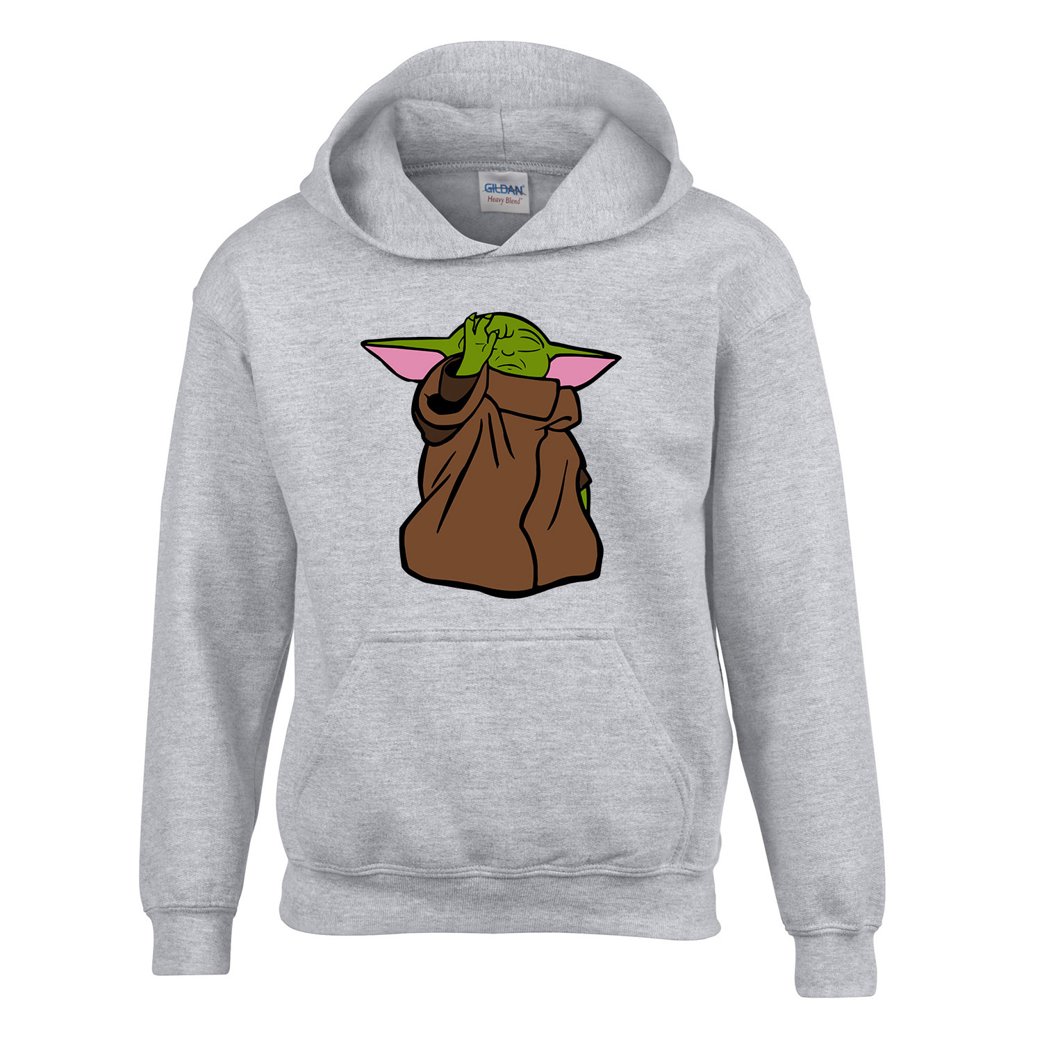 baba yoda baby yoda Sportszürke Gyerek Kapucnis Pulóver
