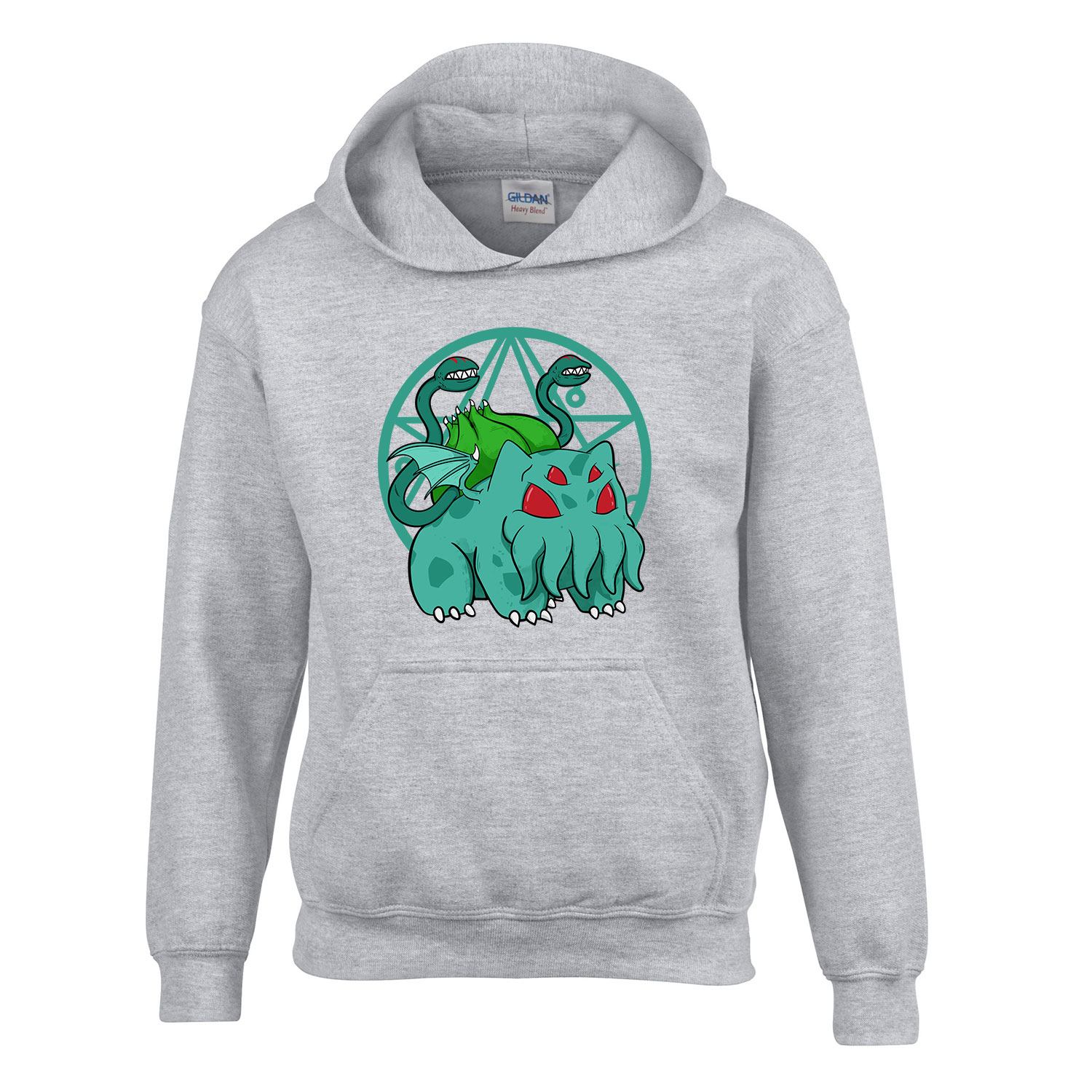 cthulhu bulbasaur Sportszürke Gyerek Kapucnis Pulóver