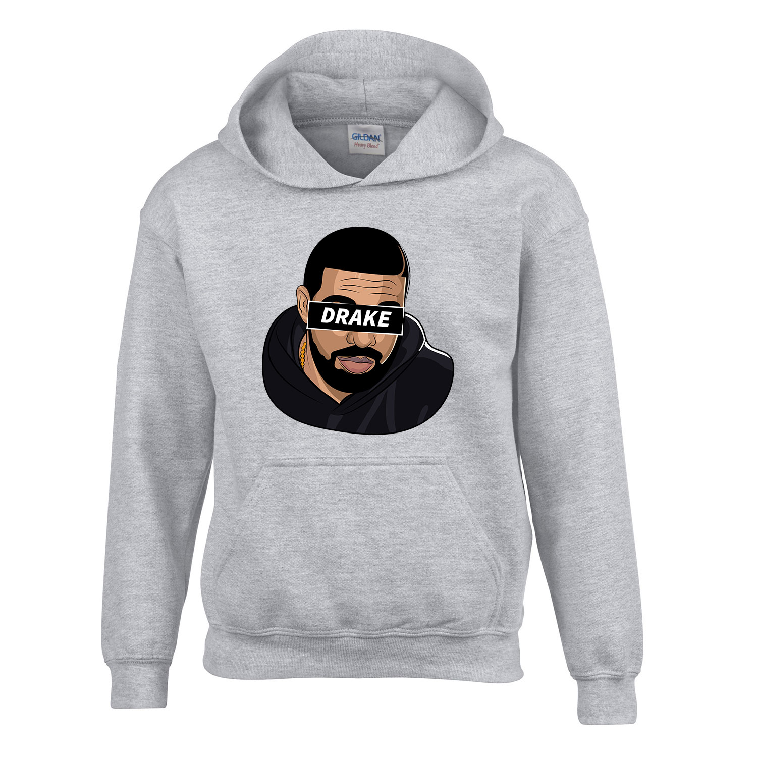 Drake Sportszürke Gyerek Kapucnis Pulóver