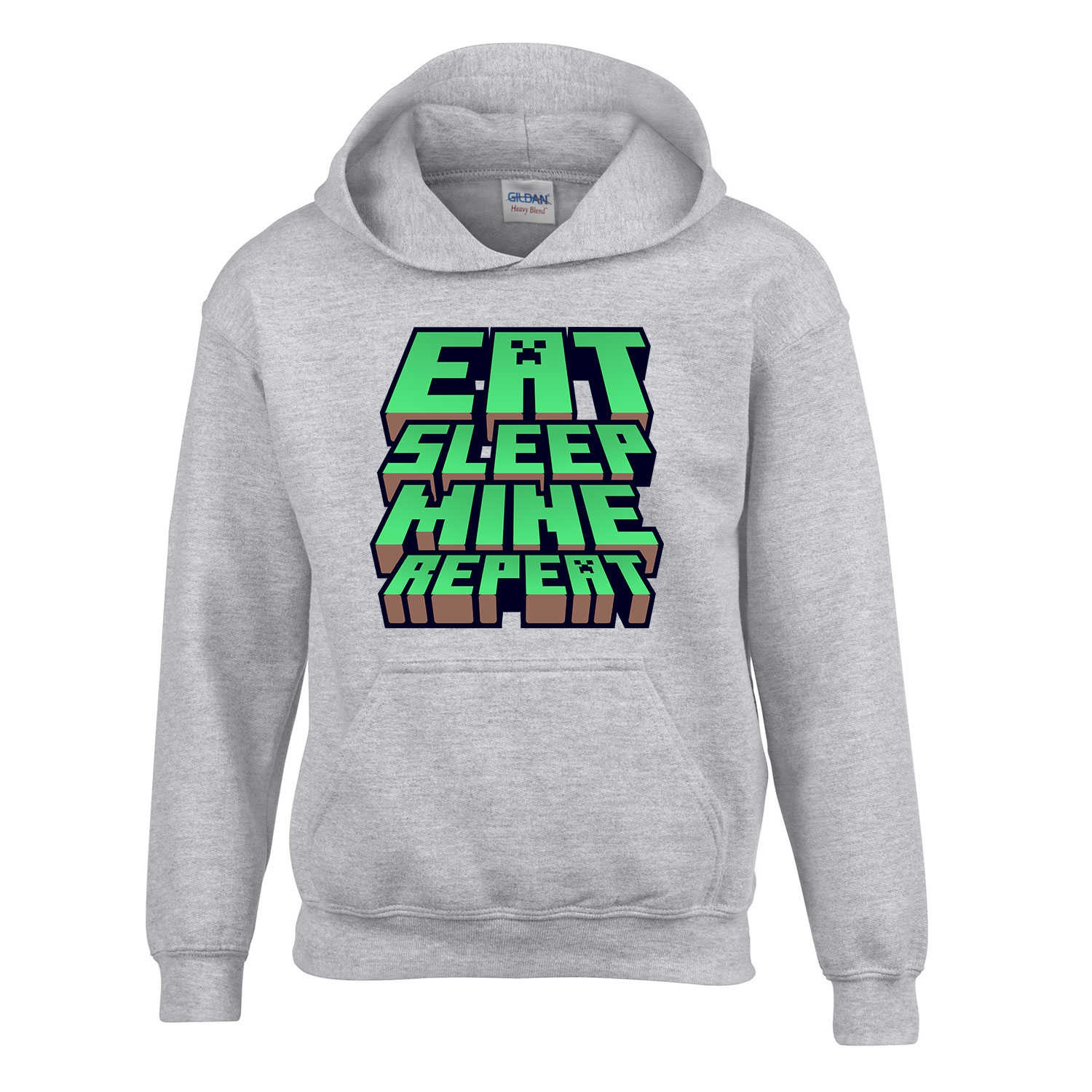 minecraft Sportszürke Gyerek Kapucnis Pulóver