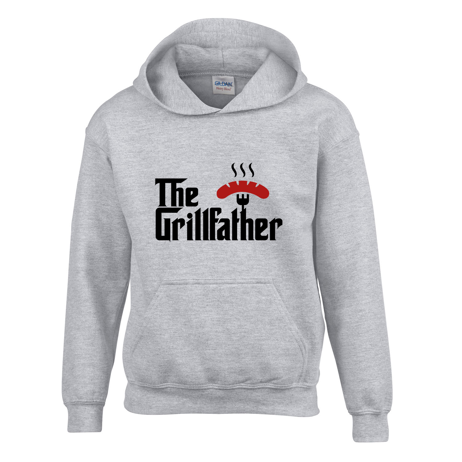 grill grillezés Sportszürke Gyerek Kapucnis Pulóver