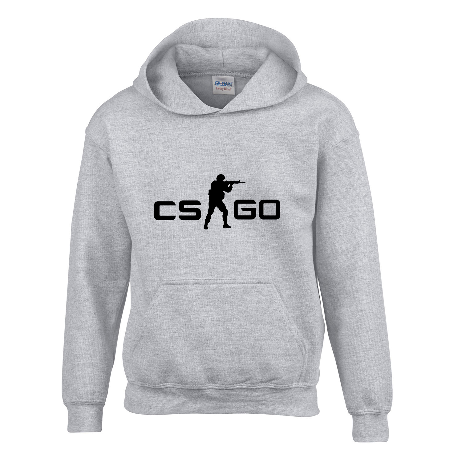counter strike cs go Sportszürke Gyerek Kapucnis Pulóver