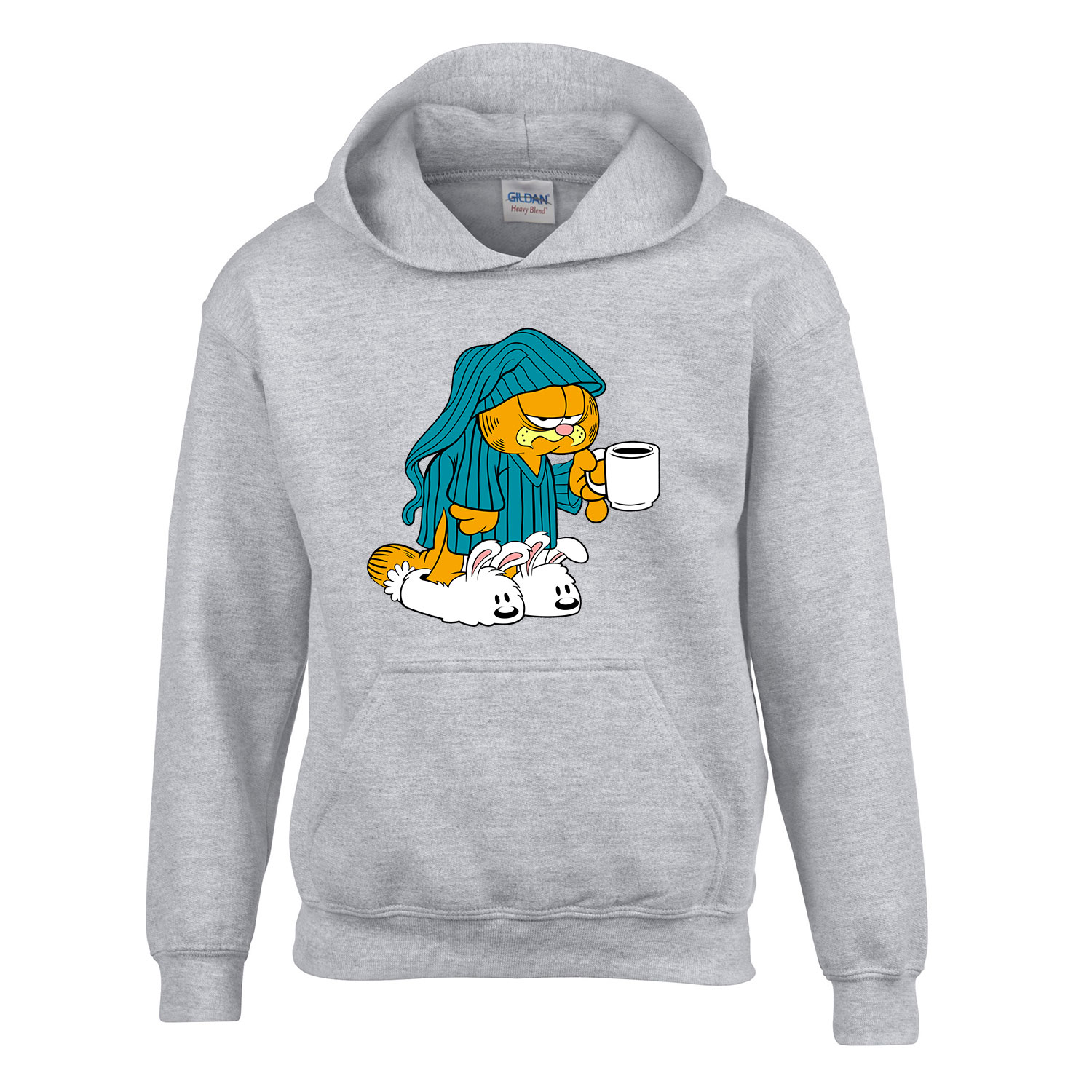 garfield kávé Sportszürke Gyerek Kapucnis Pulóver