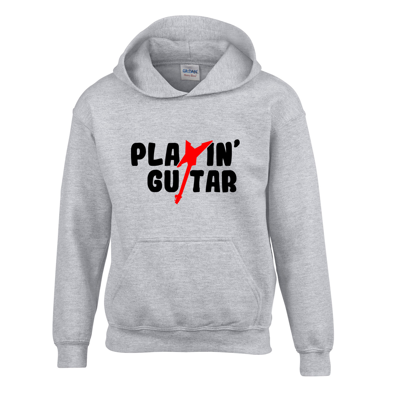 gitár gitáros Sportszürke Gyerek Kapucnis Pulóver