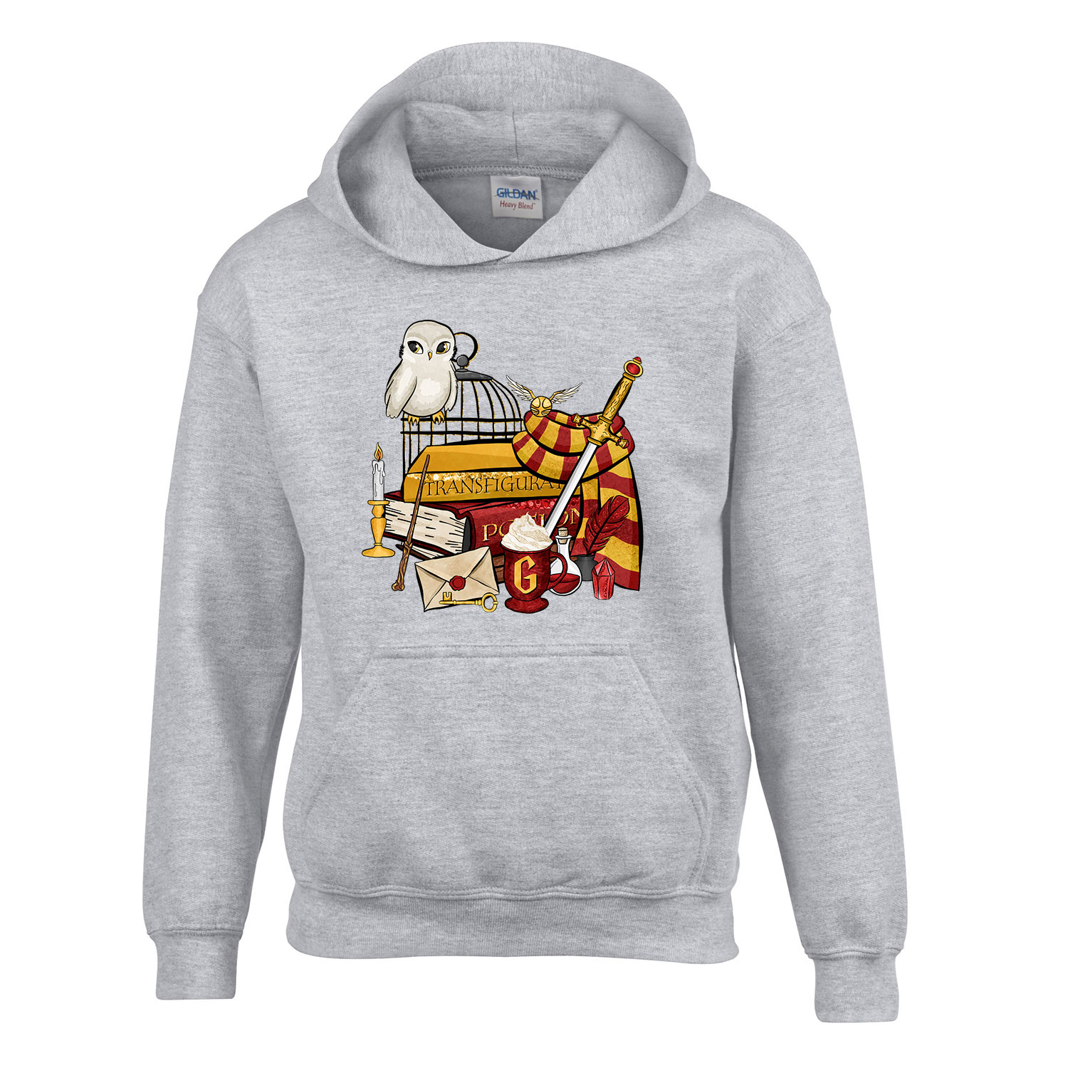 harry potter gryffindor griffendél Sportszürke Gyerek Kapucnis Pulóver