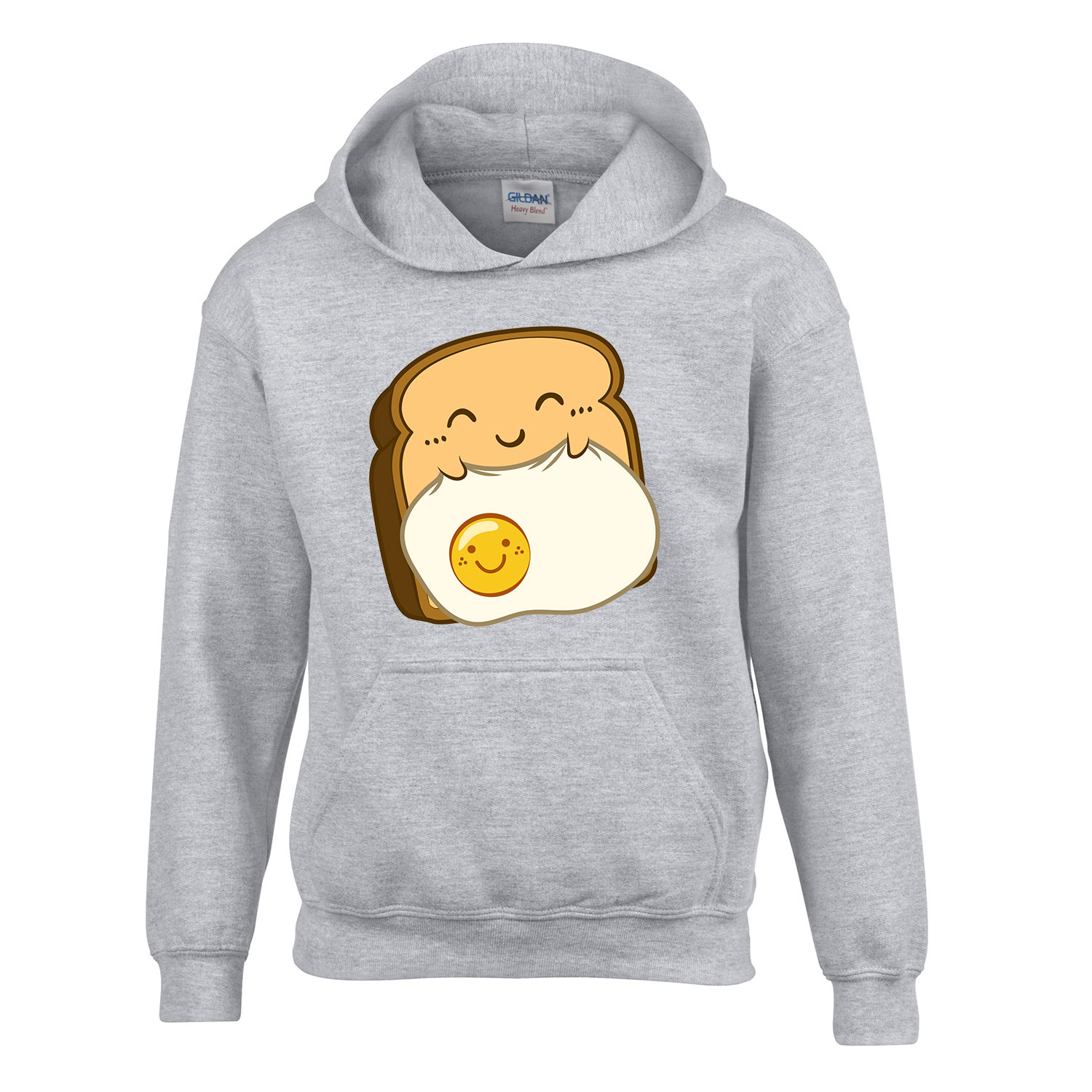 toast kenéyr tojás humor Sportszürke Gyerek Kapucnis Pulóver