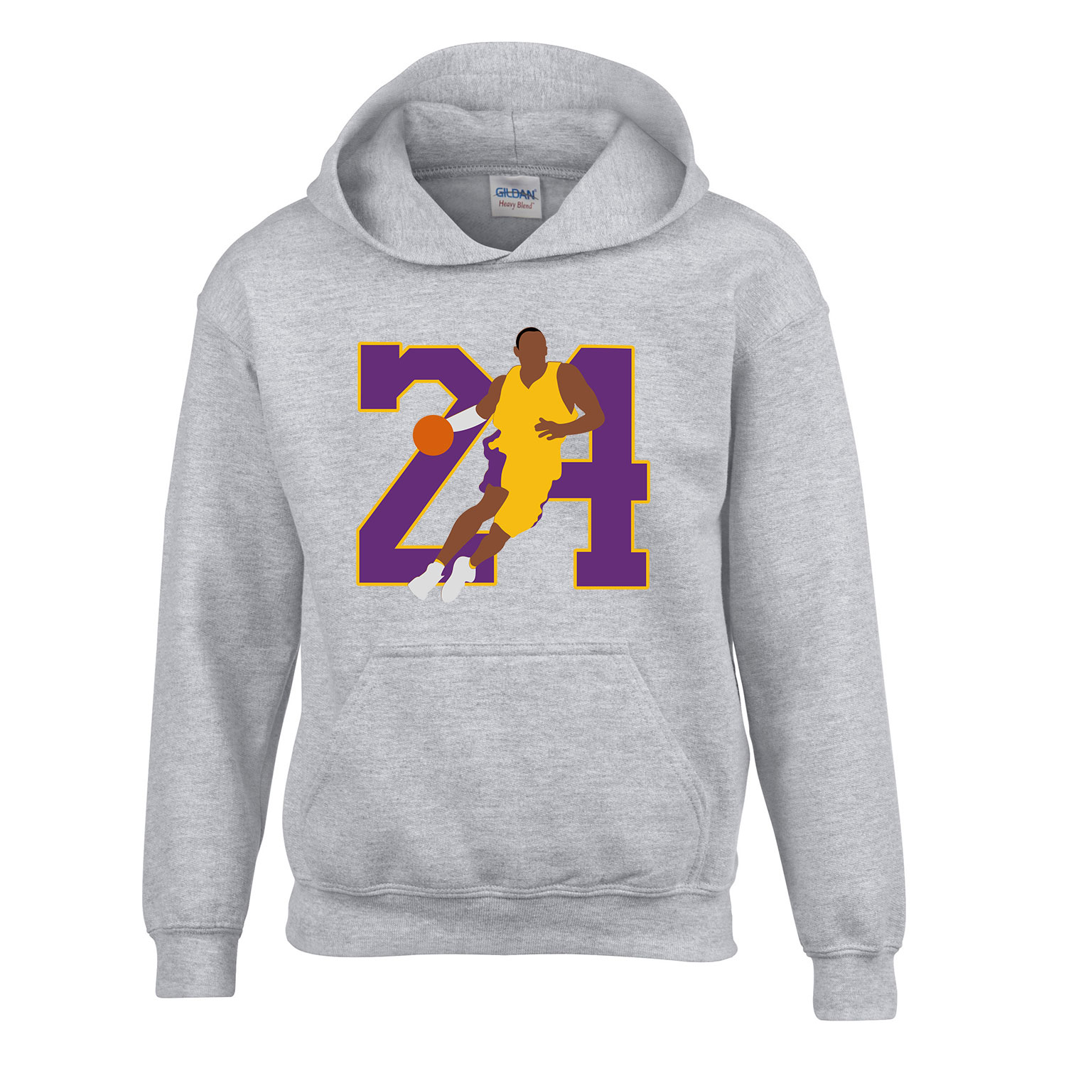 kobe bryant 24 nba kosár kosaras lakers Sportszürke Gyerek Kapucnis Pulóver