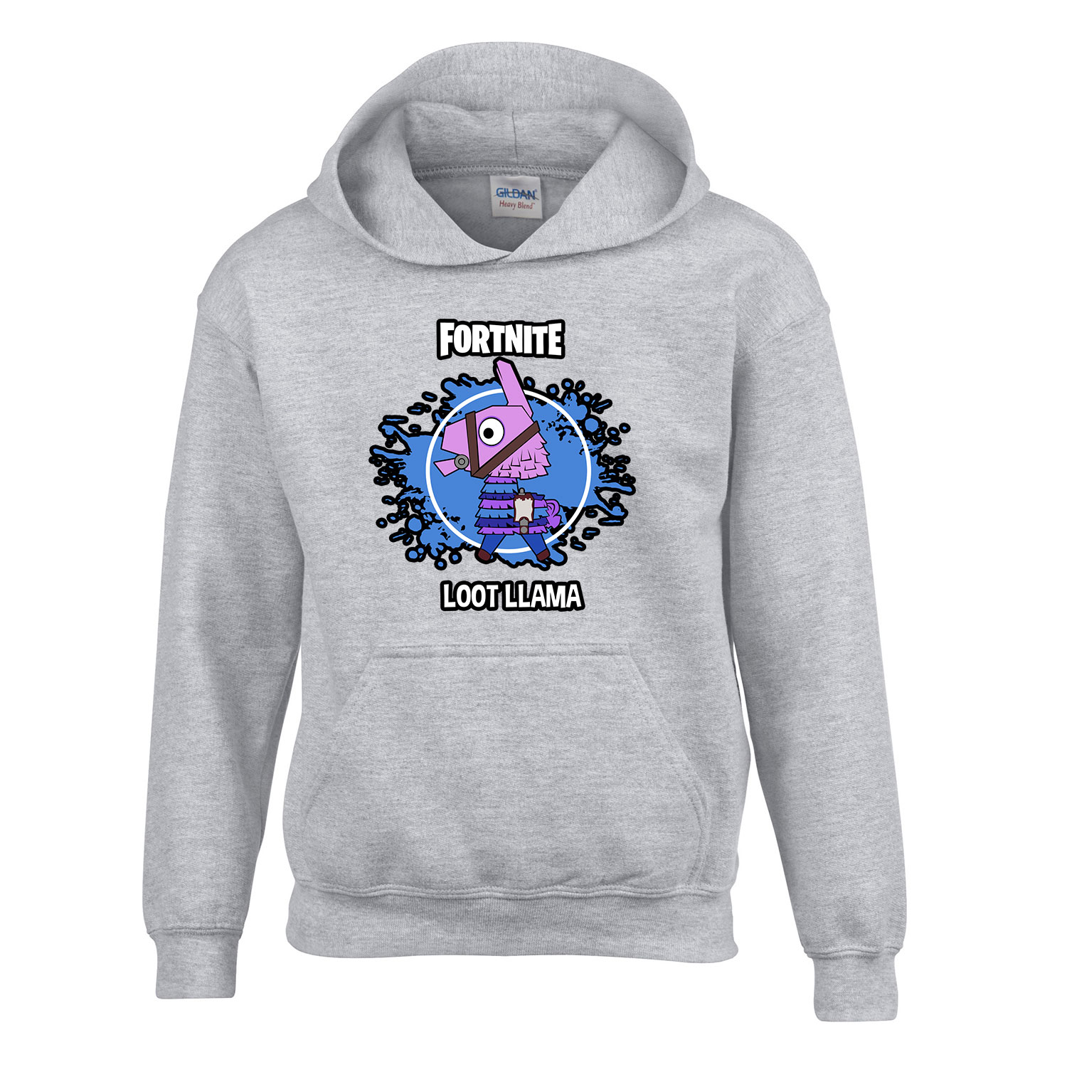 loot láma fortnite Sportszürke Gyerek Kapucnis Pulóver