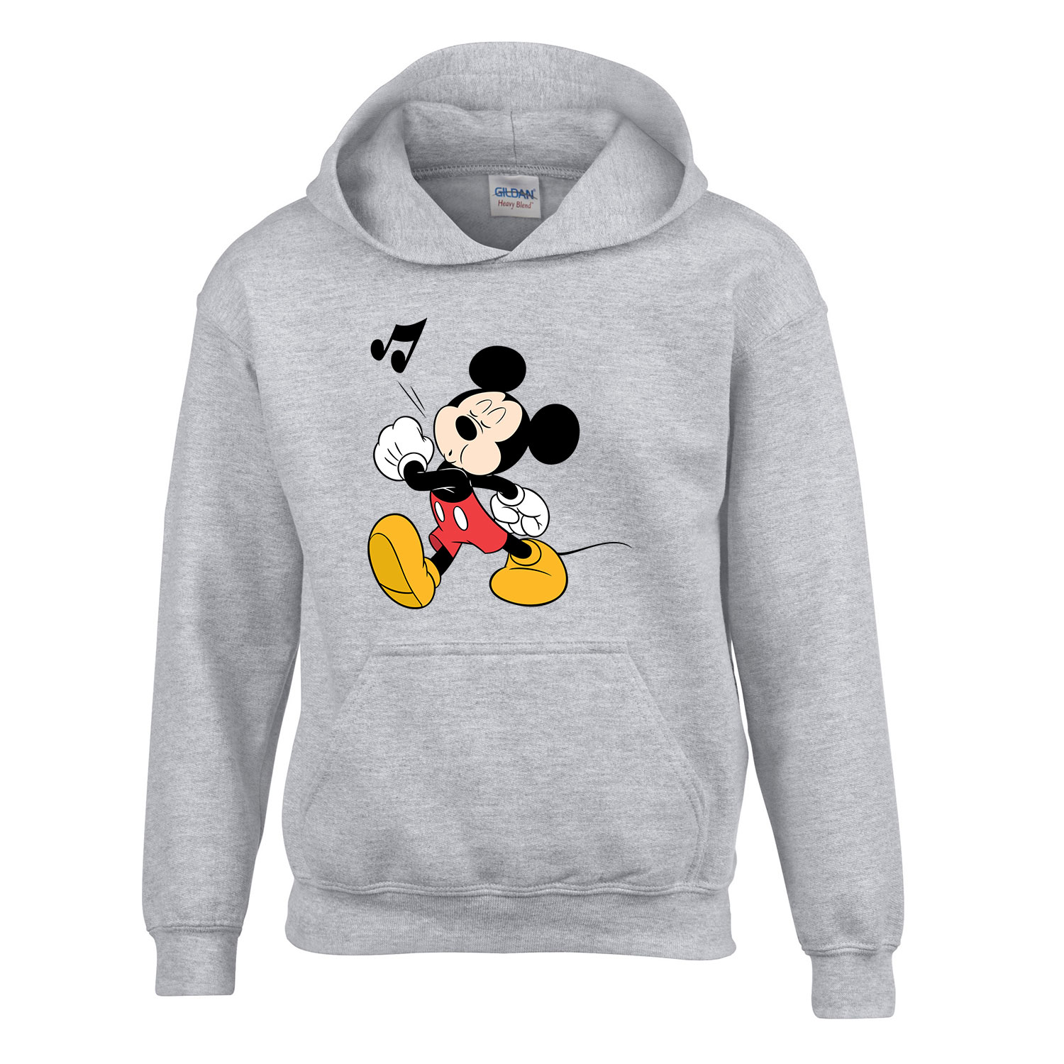 mickey egér fütyül Sportszürke Gyerek Kapucnis Pulóver