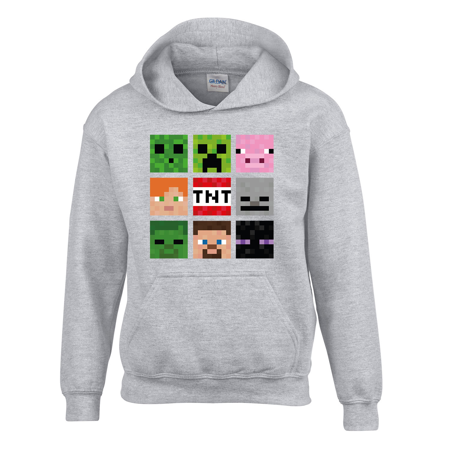minecraft creeper slender man Sportszürke Gyerek Kapucnis Pulóver