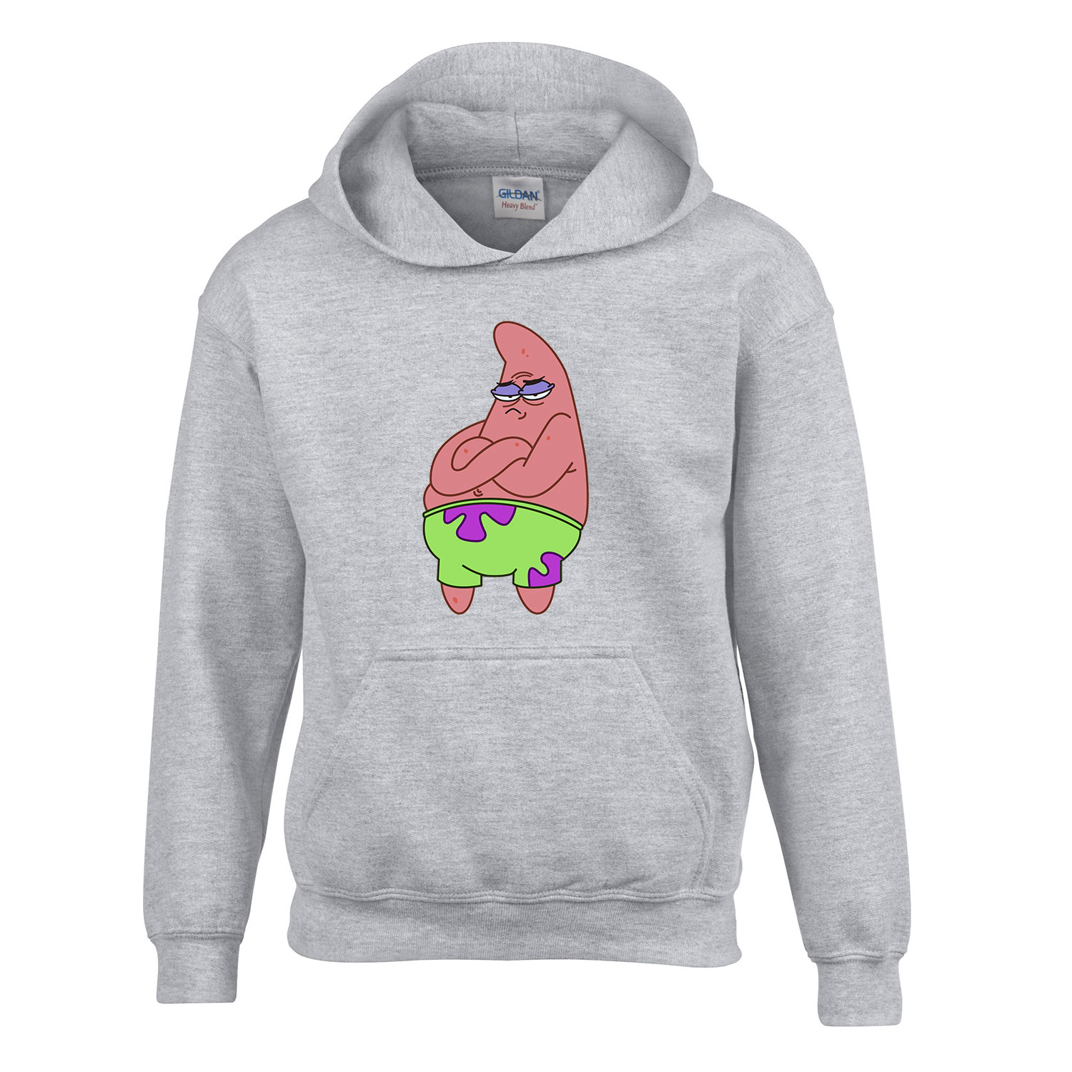 patrik csillag patric star spongya bob Sportszürke Gyerek Kapucnis Pulóver