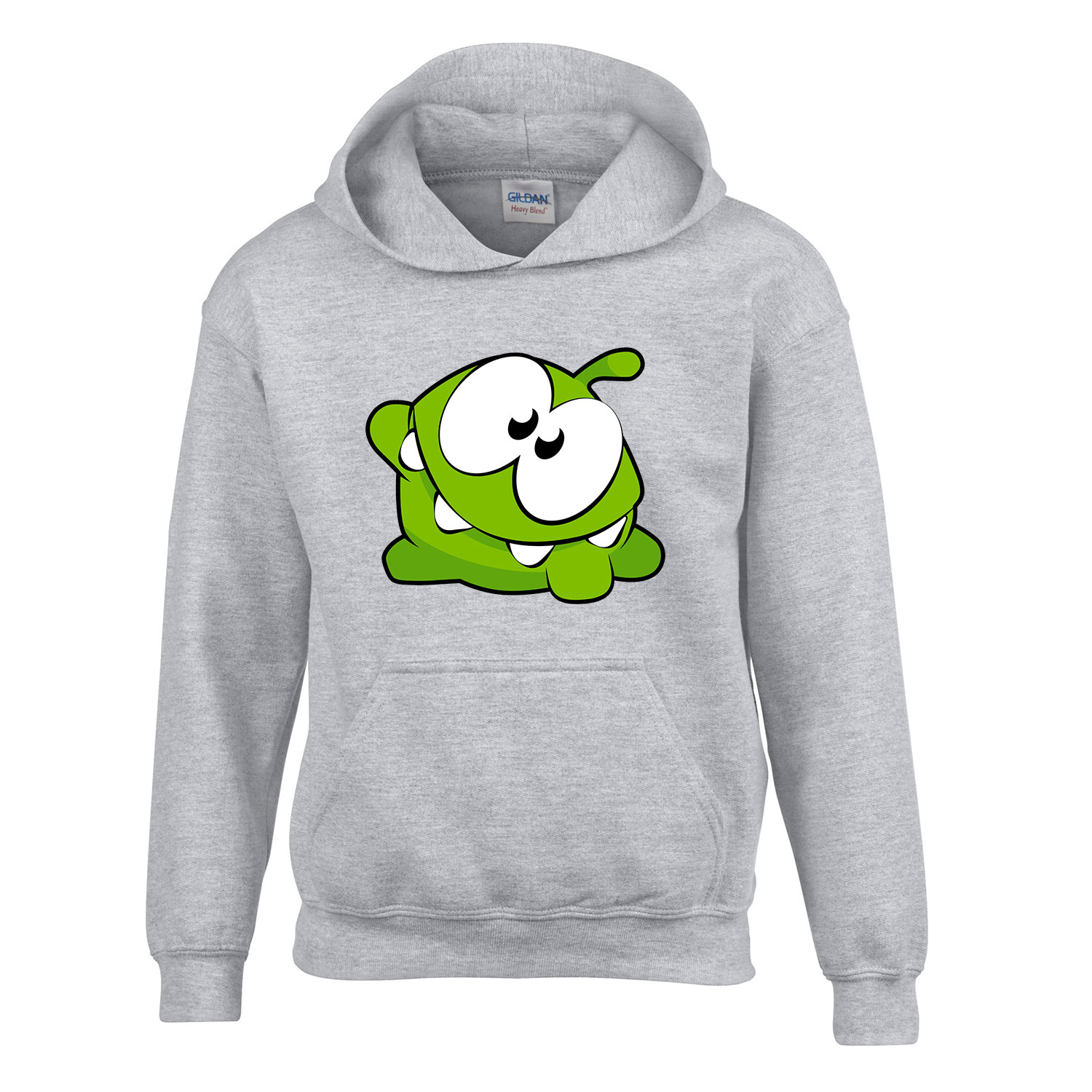 om nom Sportszürke Gyerek Kapucnis Pulóver
