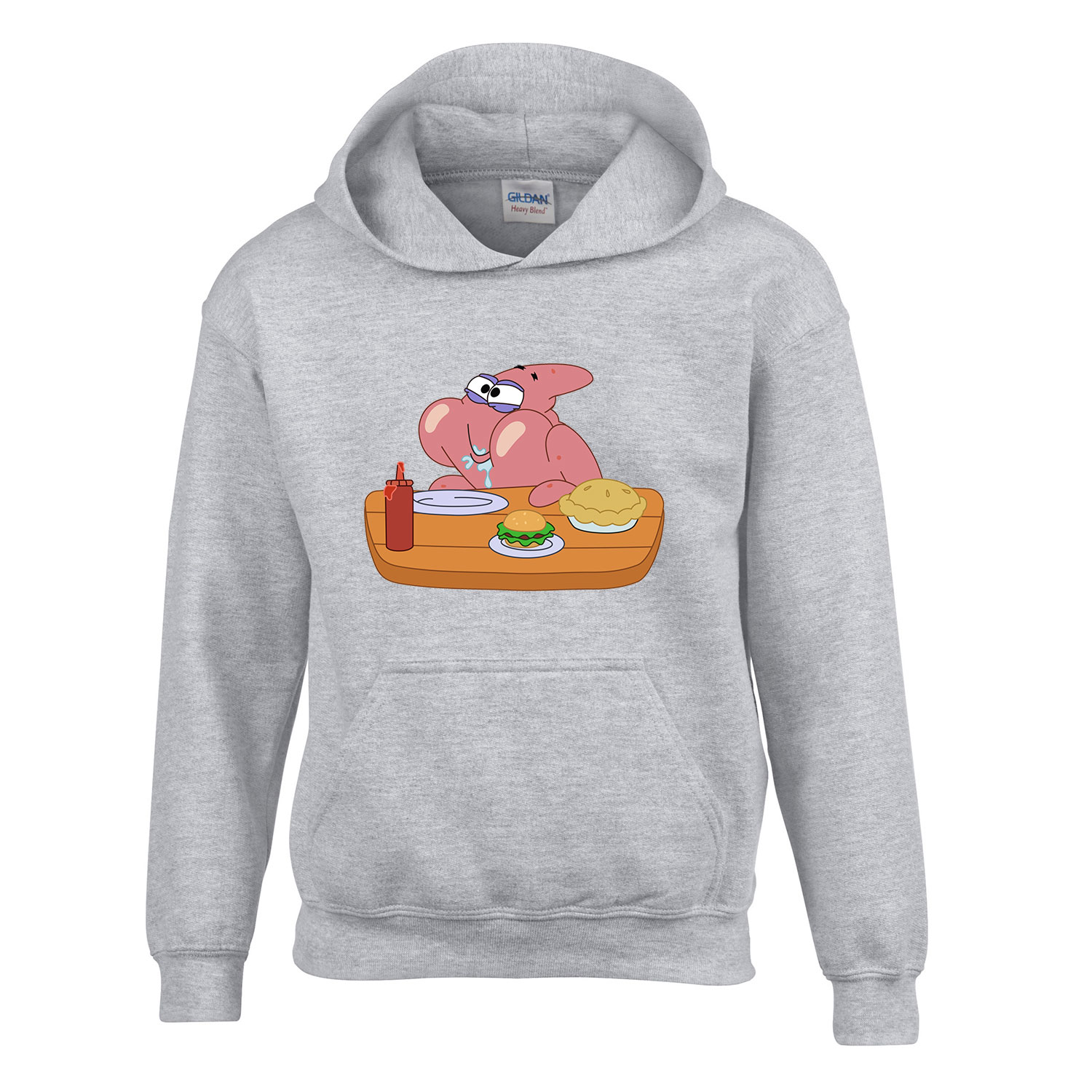 patrik csillag spongya bob Sportszürke Gyerek Kapucnis Pulóver