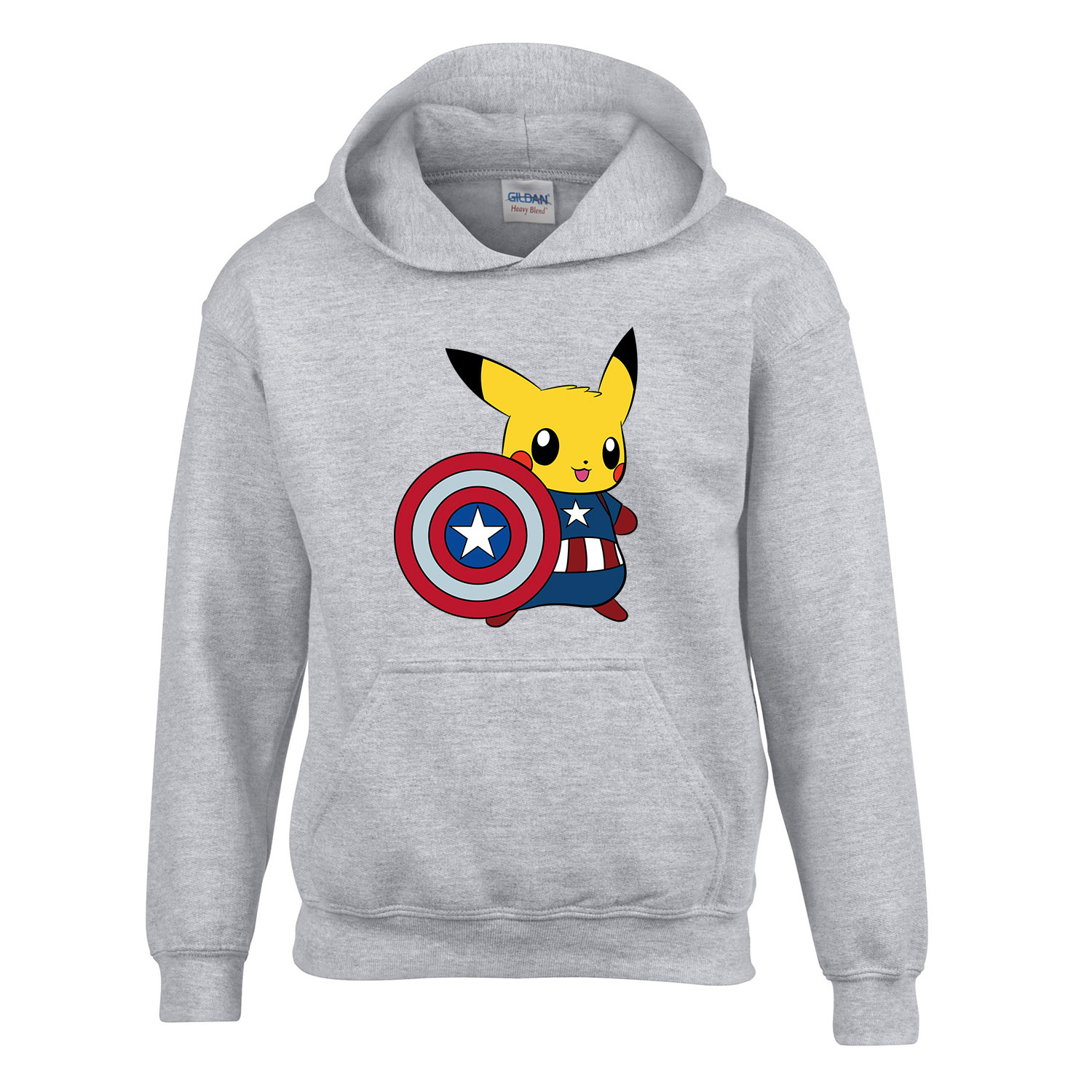 pokemon pikachu Sportszürke Gyerek Kapucnis Pulóver