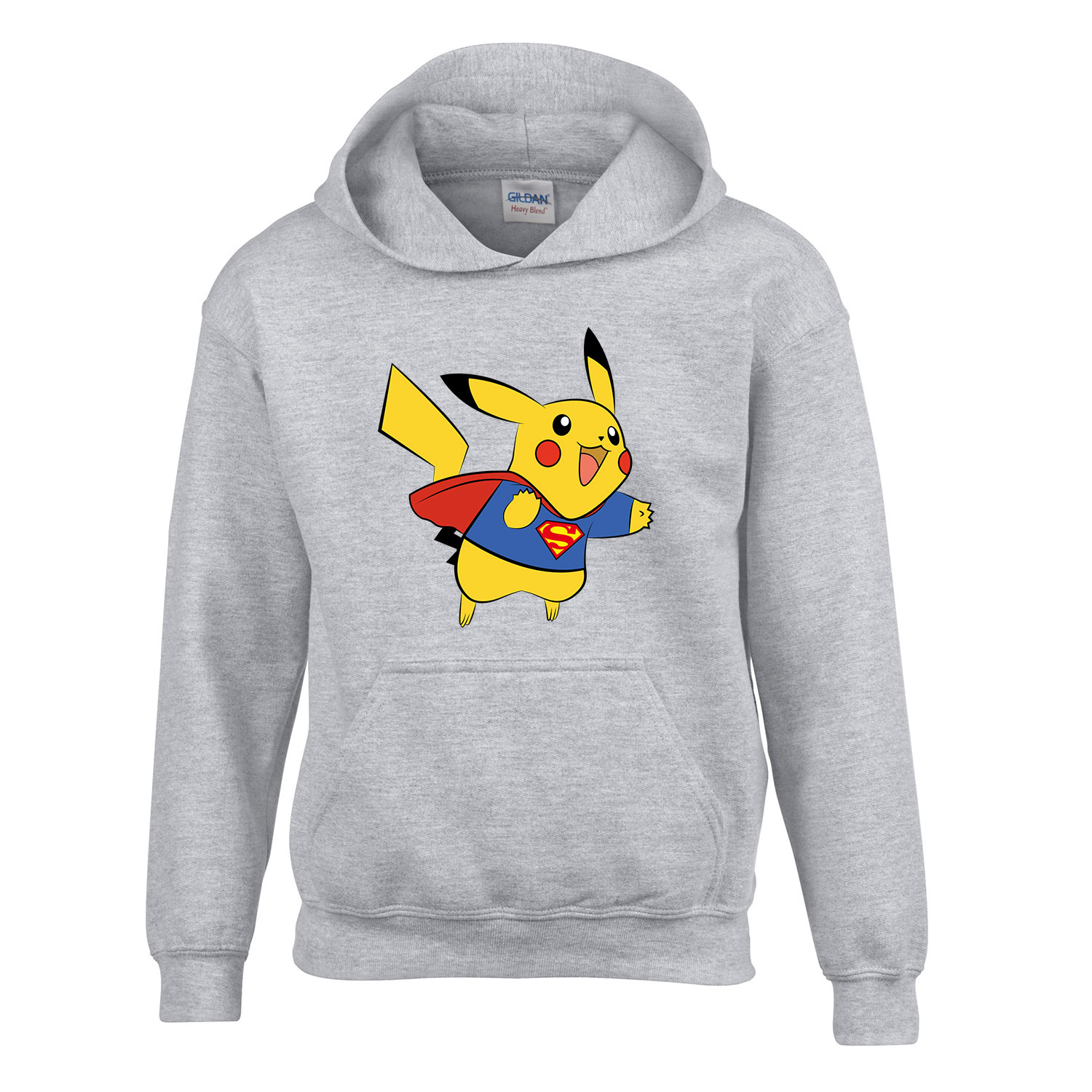 pokemon pikachu Sportszürke Gyerek Kapucnis Pulóver